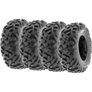 imageSunF PowerII ATV ampamp GoKart Mini Bike Tires 145706 14x66 6 PR Tubeless A051 Set of 419x78  19x78