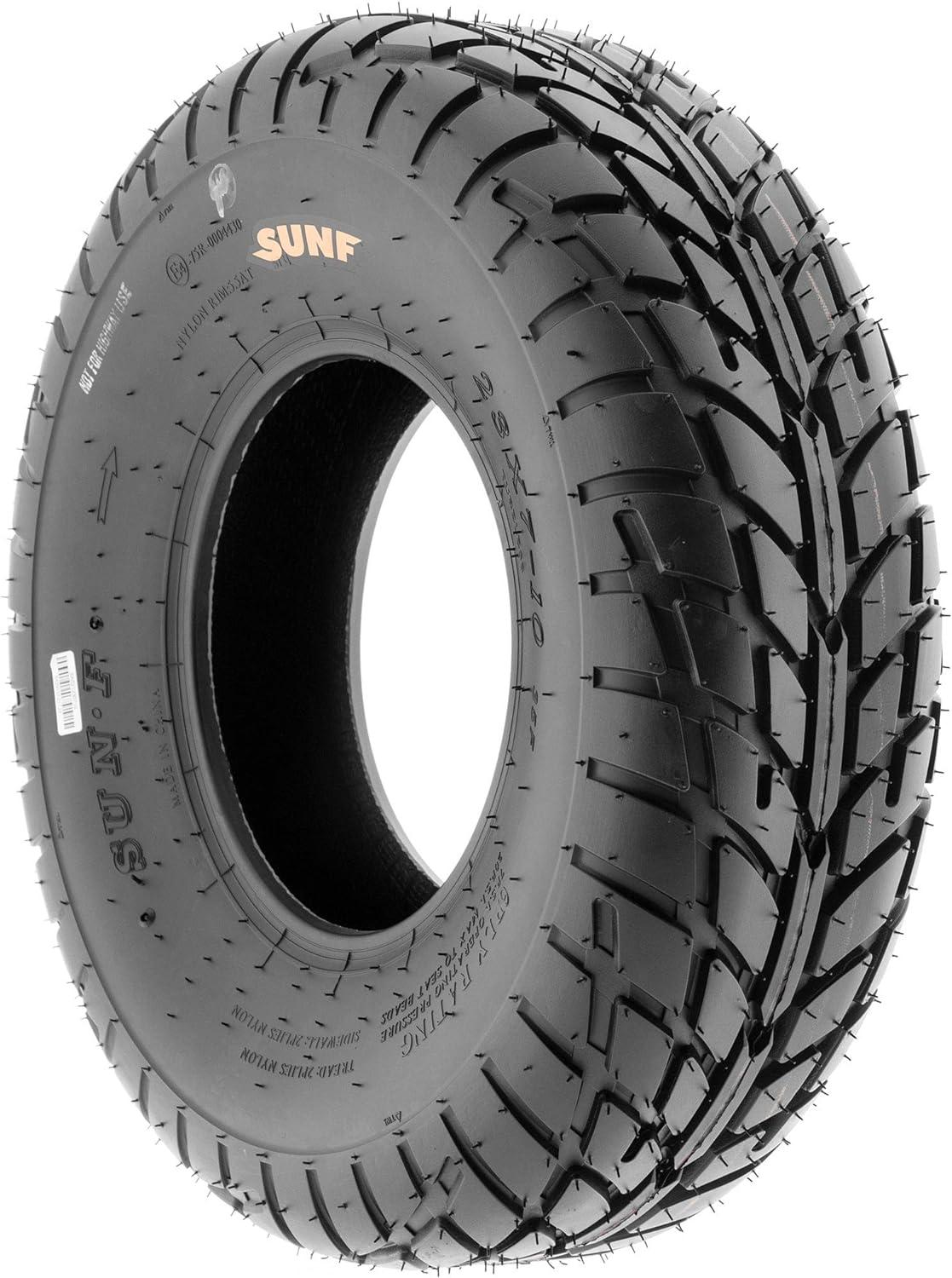 image2SunF 19x78 ATV UTV Tires 19x7x8 Tubeless 6 Ply for 8 Rims  A021 black