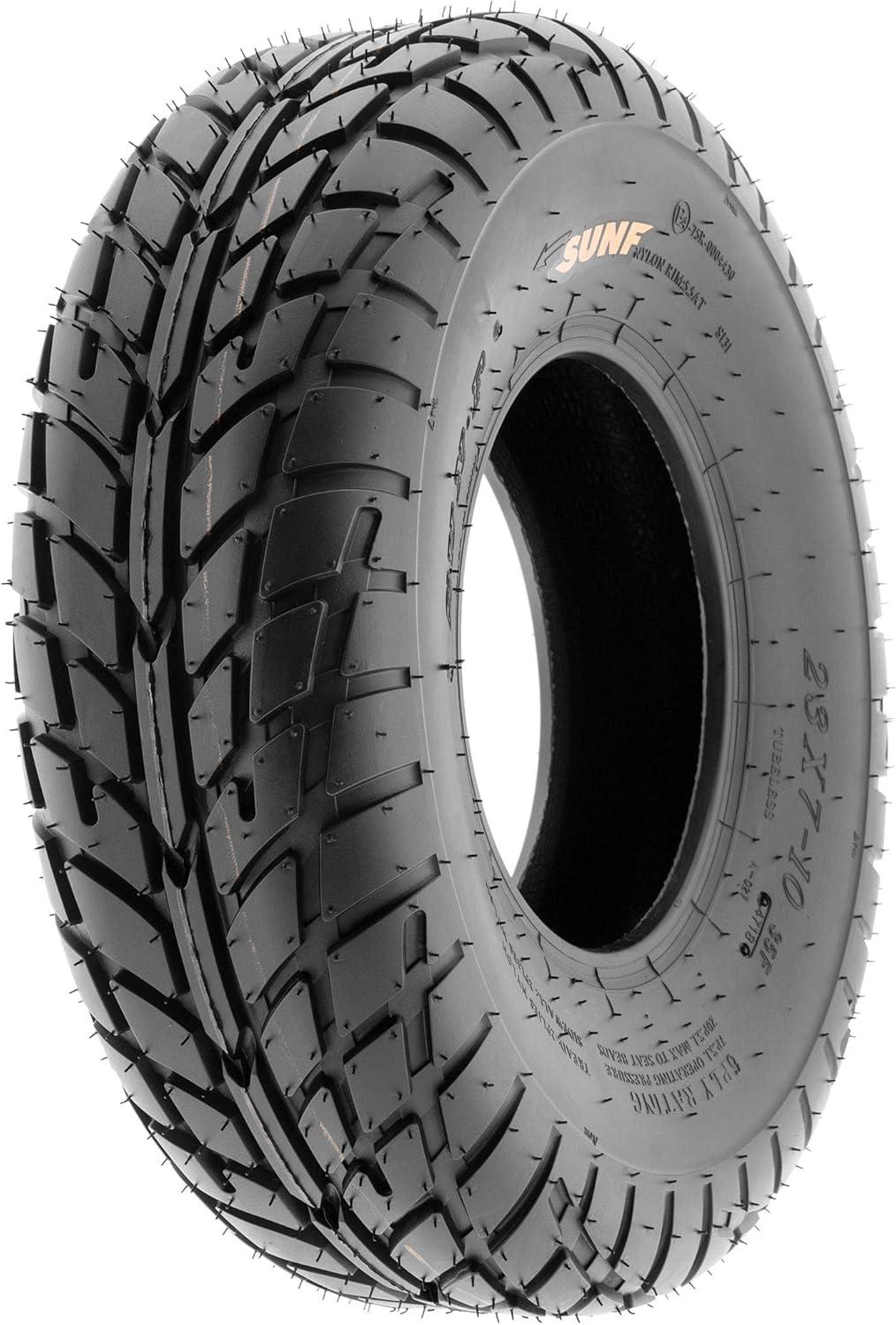 image2SunF 19x78 ATV UTV Tires 19x7x8 Tubeless 6 Ply for 8 Rims  A021 black