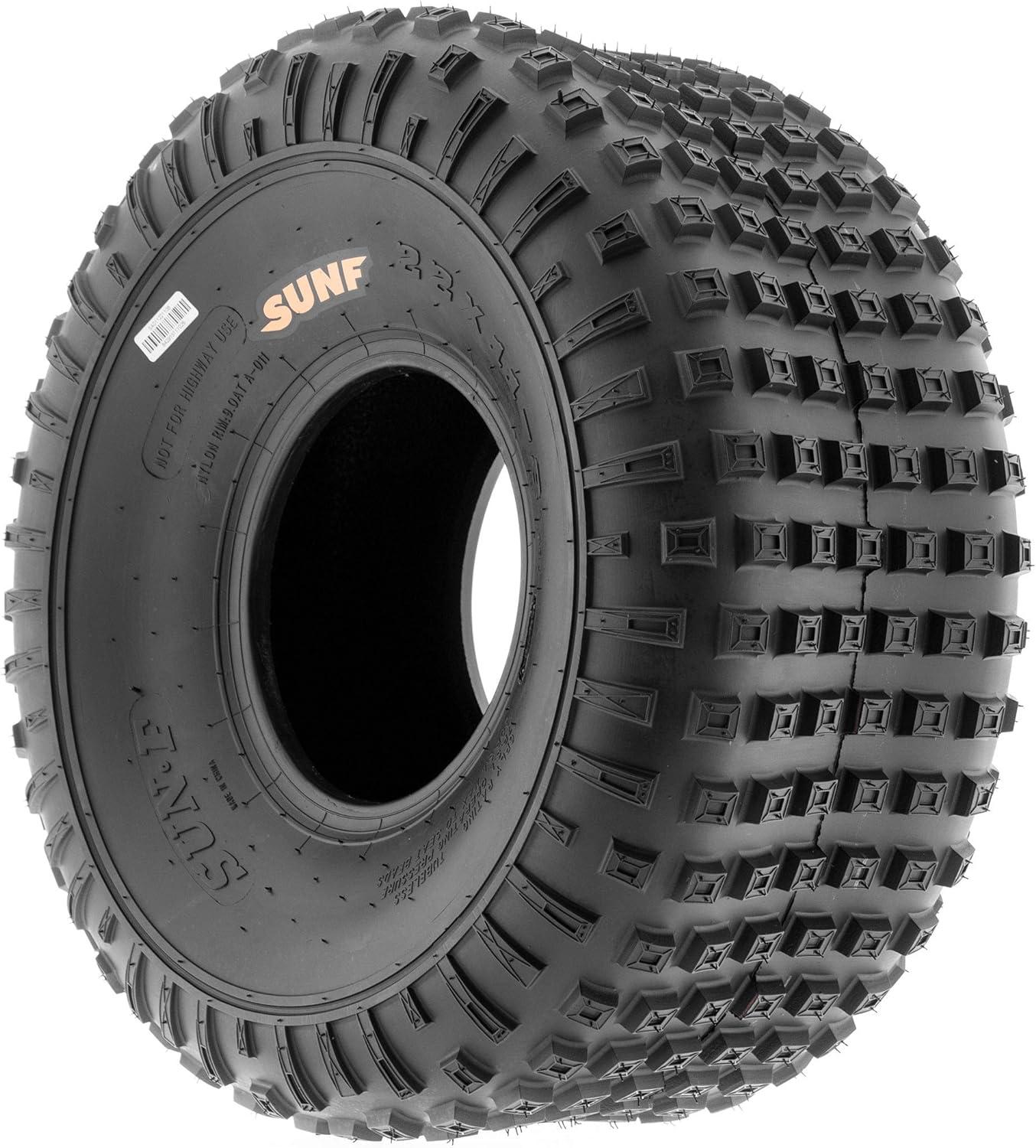 imagePair of 2 SunF A011 XC Sport 145706 14x66 ATV GoKart Knobby Tires 6 PR Tubeless22x118