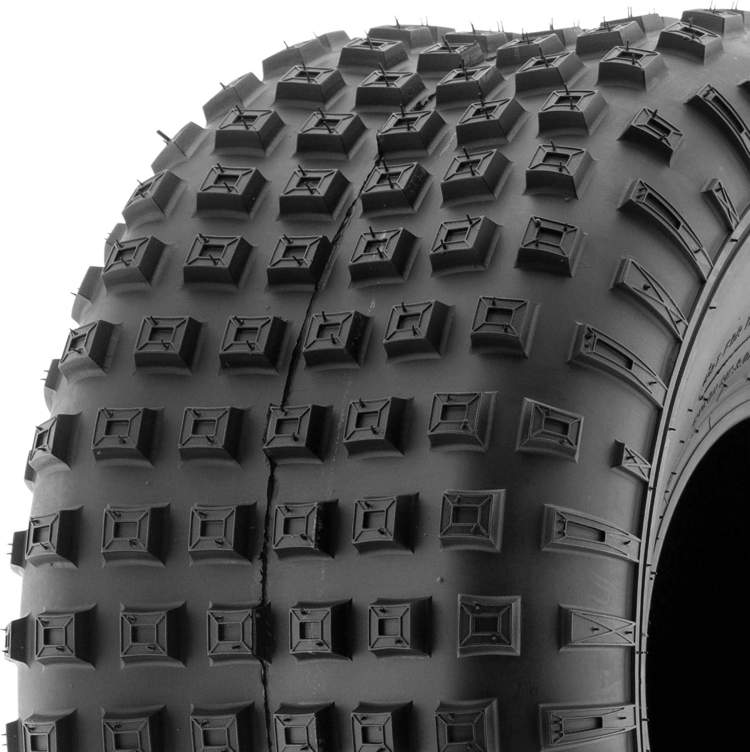imagePair of 2 SunF A011 XC Sport 145706 14x66 ATV GoKart Knobby Tires 6 PR Tubeless25x129