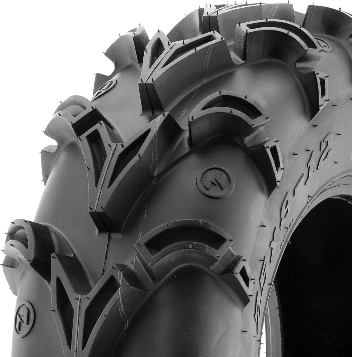 imagePair of 2 SunF A050 AT 25x812 ATV UTV Deep Mud Terrain Tires 6 PR Tubeless26x912