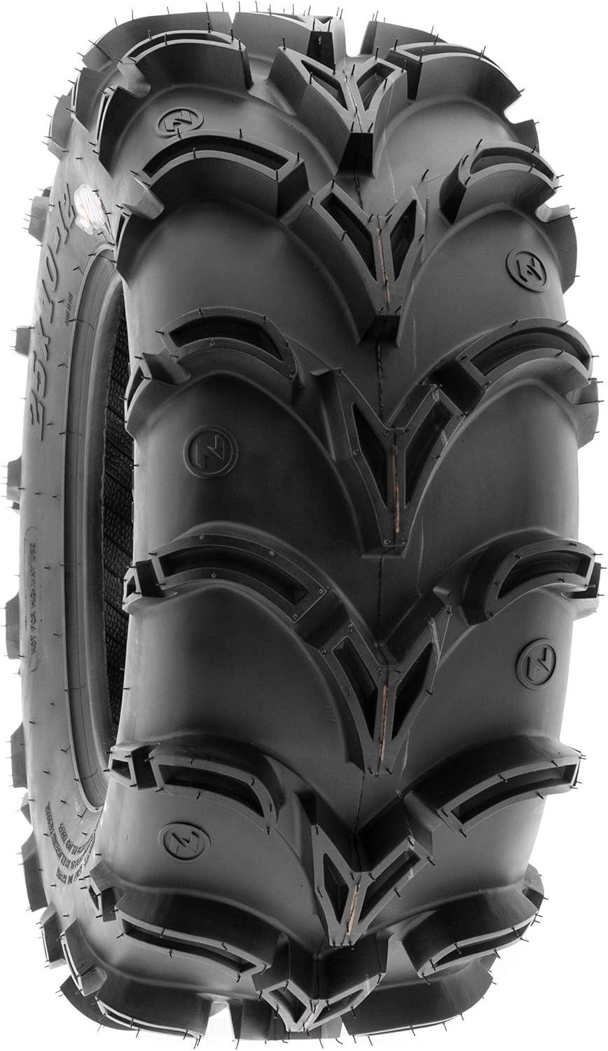 imagePair of 2 SunF A050 AT 25x812 ATV UTV Deep Mud Terrain Tires 6 PR Tubeless27x1114