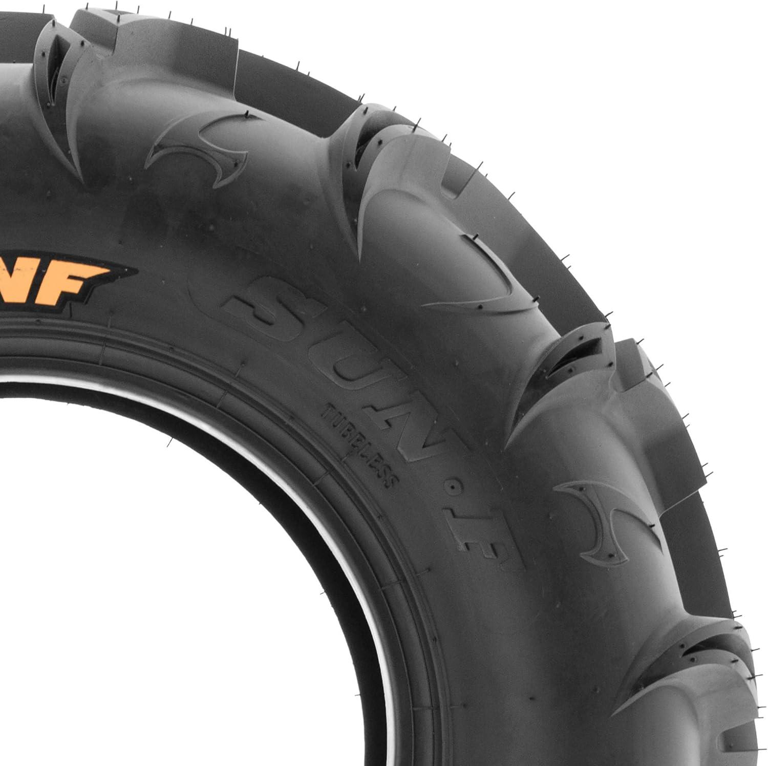 imagePair of 2 SunF Warrior AT 25x812 ATV UTV Mud ampamp Trail Tires 6 PR Tubeless A04825x812