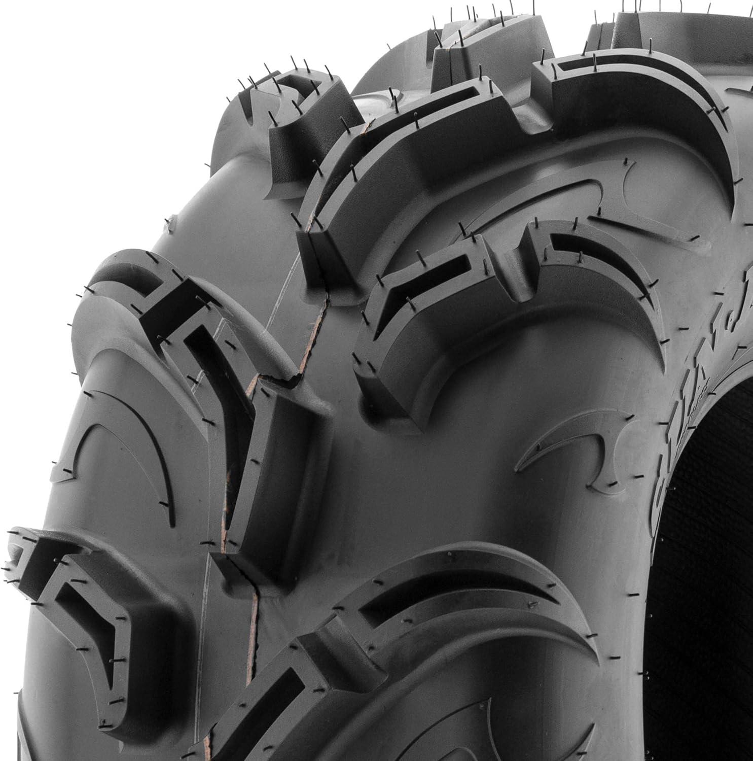 imagePair of 2 SunF Warrior AT 25x812 ATV UTV Mud ampamp Trail Tires 6 PR Tubeless A04826x1112