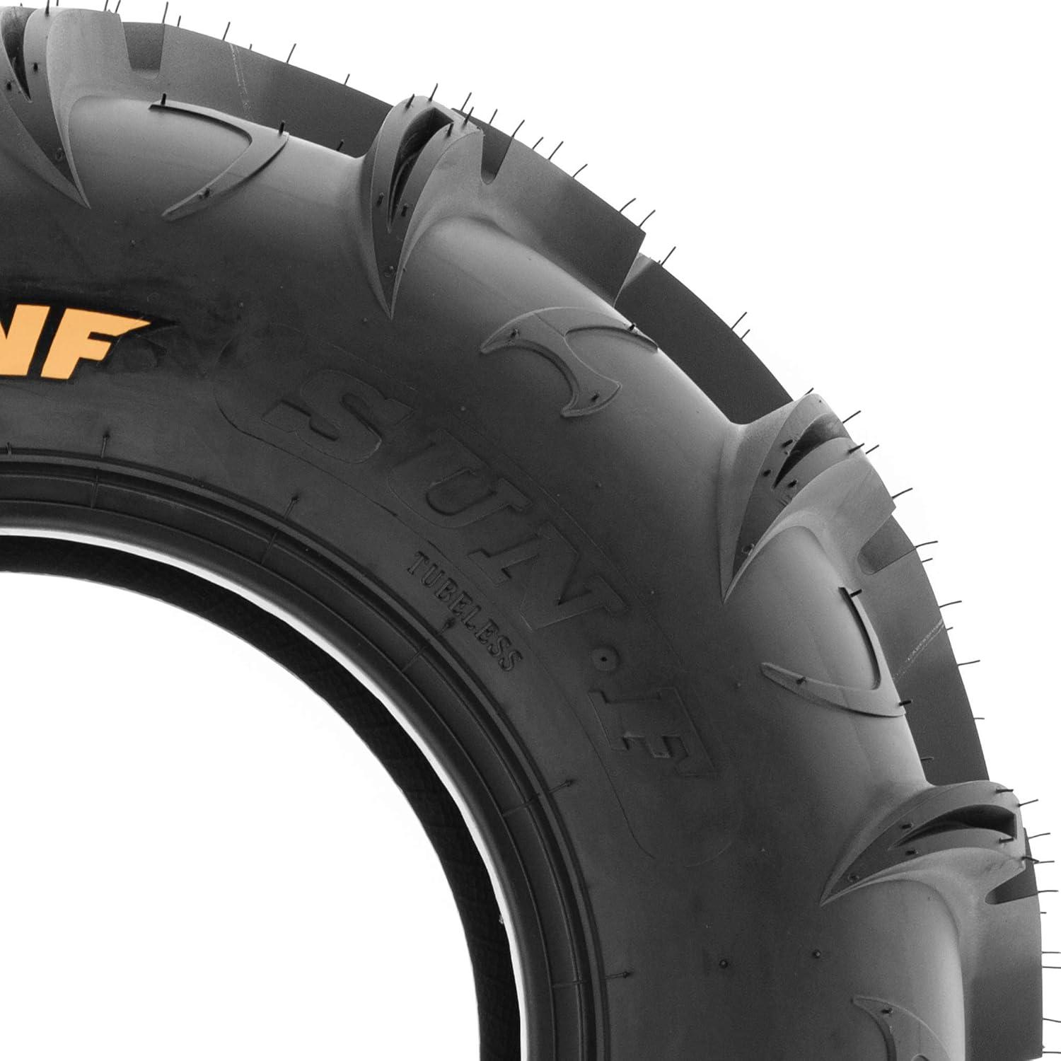 imagePair of 2 SunF Warrior AT 25x812 ATV UTV Mud ampamp Trail Tires 6 PR Tubeless A04827x1114
