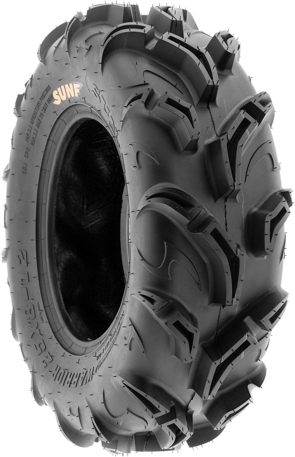 imagePair of 2 SunF Warrior AT 25x812 ATV UTV Mud ampamp Trail Tires 6 PR Tubeless A04827x912