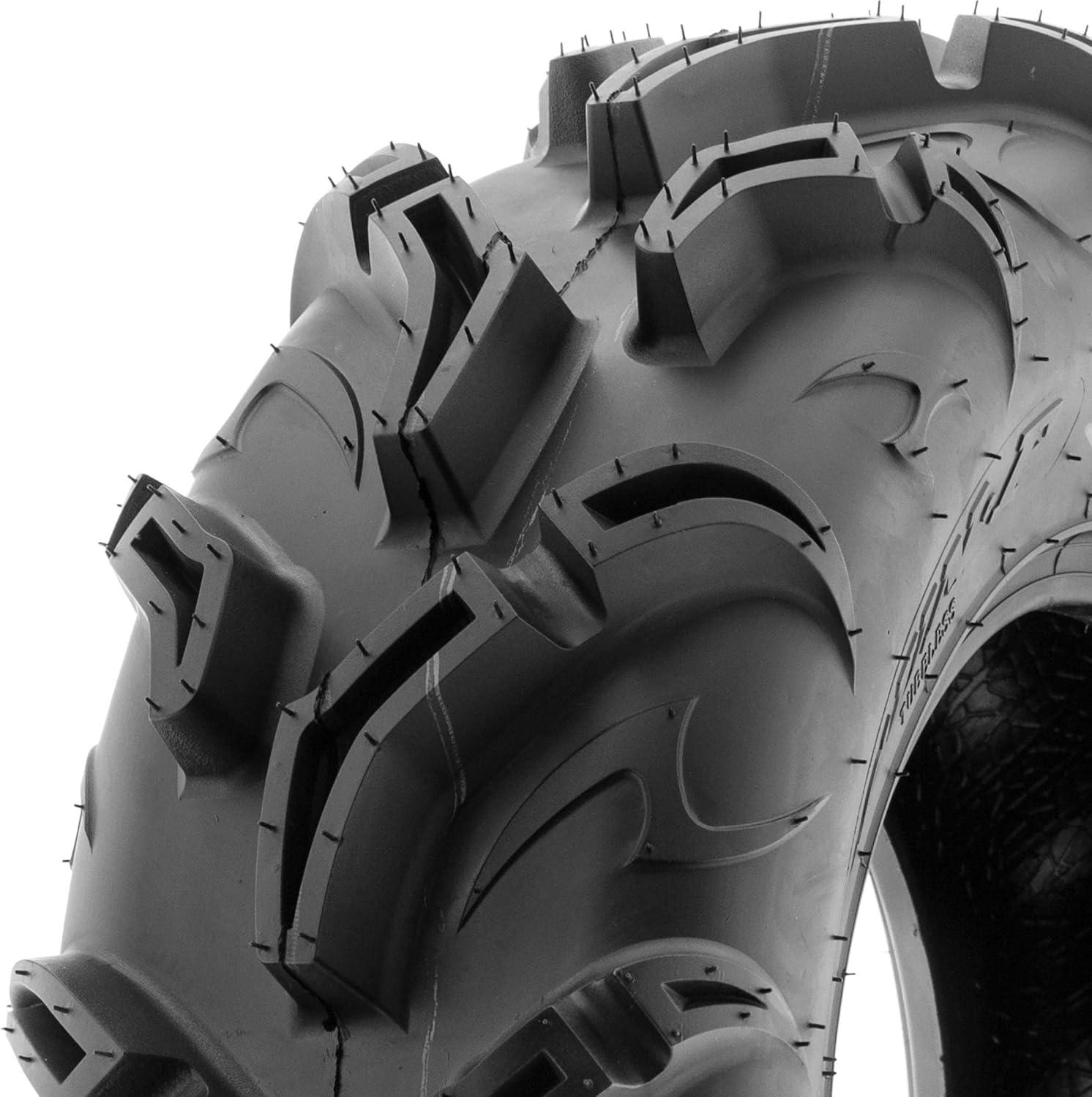 imagePair of 2 SunF Warrior AT 25x812 ATV UTV Mud ampamp Trail Tires 6 PR Tubeless A04827x914