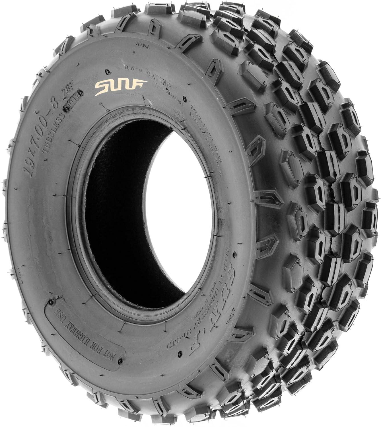 imageSUNF 19x78 18x958 Light Weight ATV UTV Knobby Tire 6 PR A015  BUNDLE black