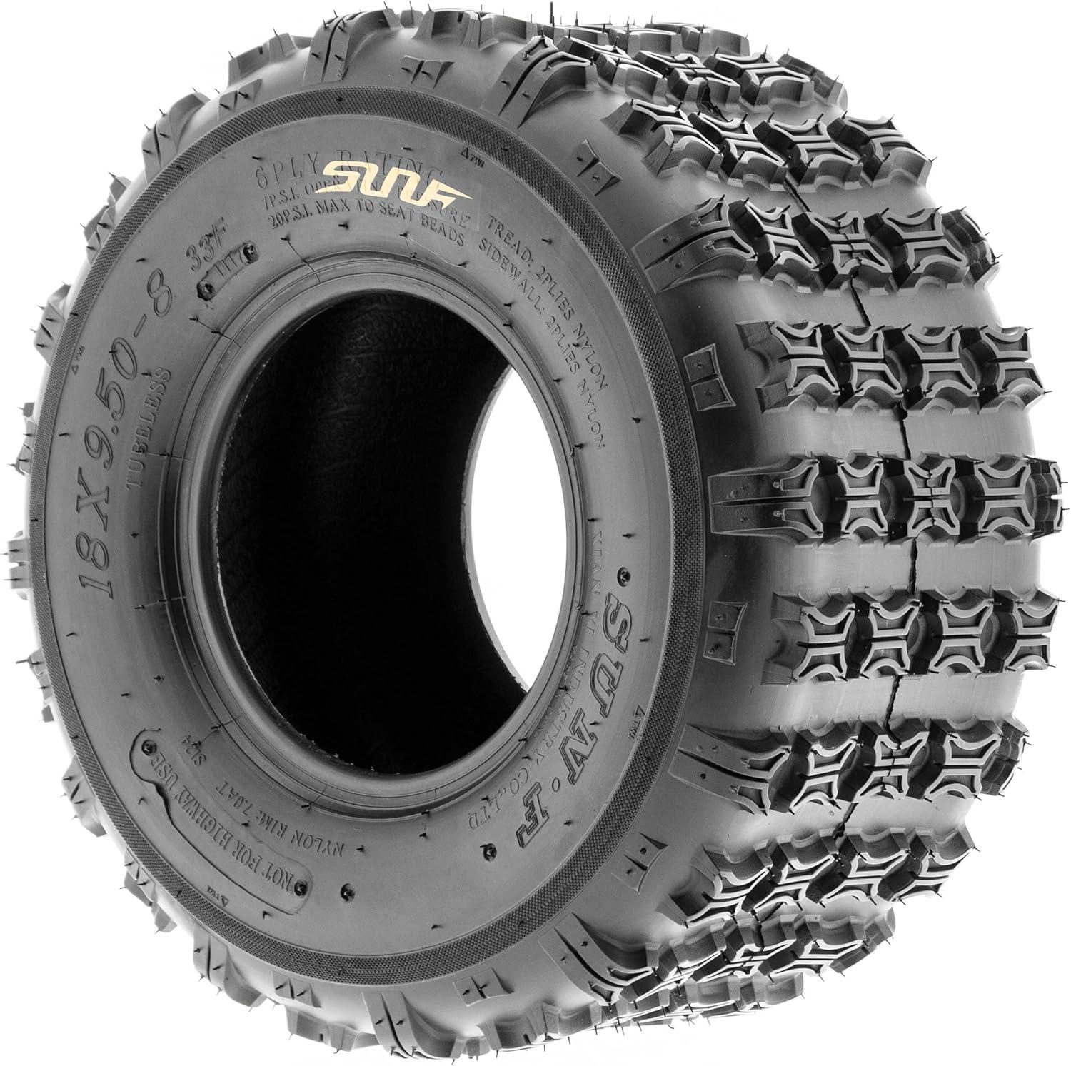 imageSUNF 19x78 18x958 Light Weight ATV UTV Knobby Tire 6 PR A015  BUNDLE black