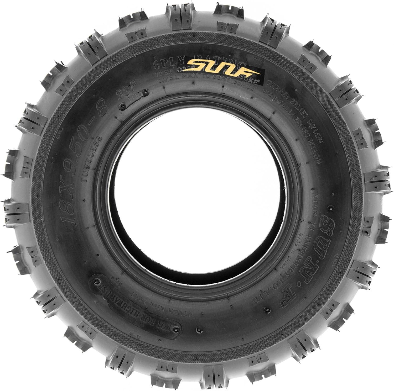 imageSUNF 19x78 18x958 Light Weight ATV UTV Knobby Tire 6 PR A015  BUNDLE black