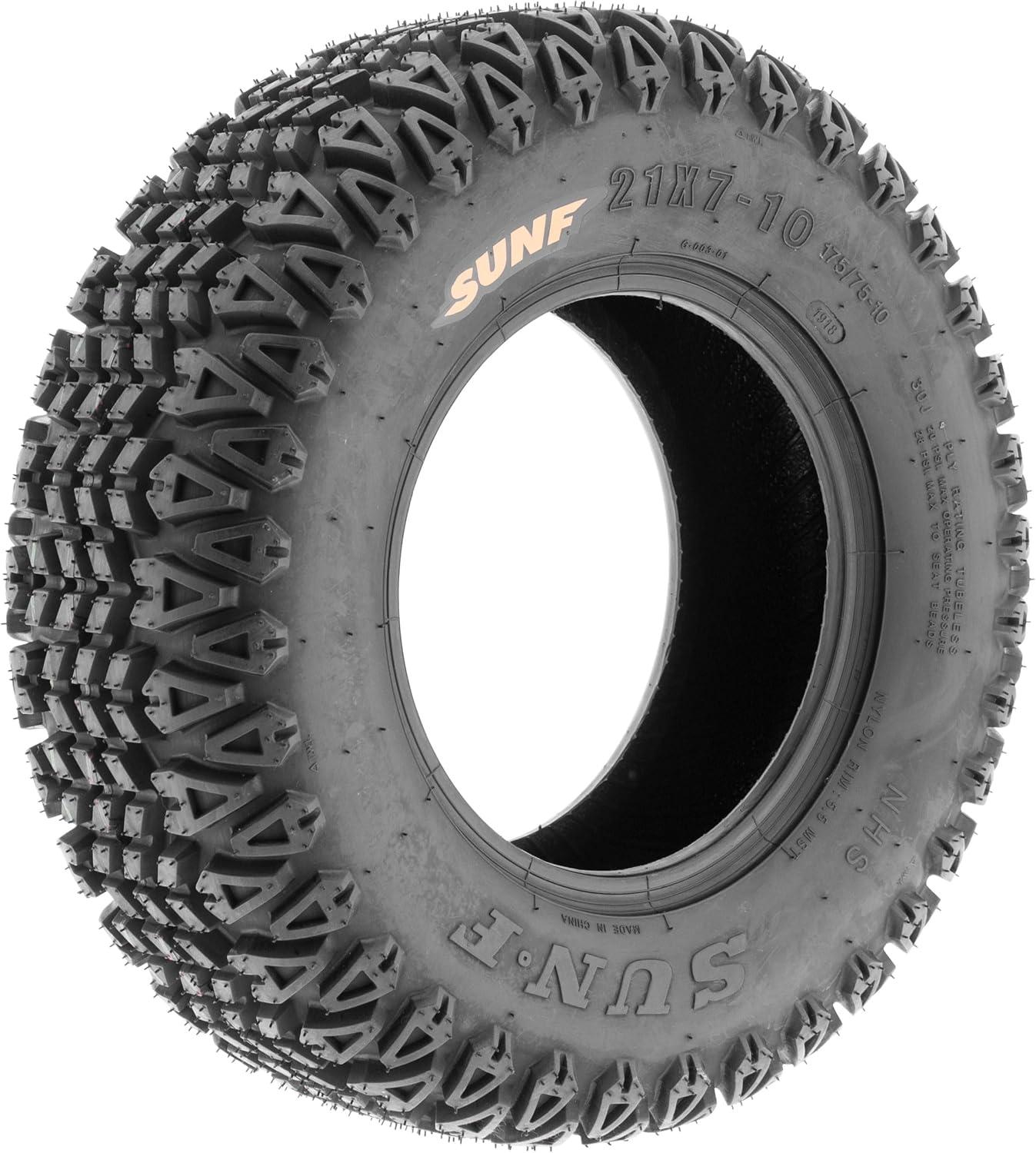 imageSUNFSunF 21x710 UTV Tire 21x7x10 Gof Cart Lawn Mower 4 PR G003PAIR of 2blackLCF1G003210710x2