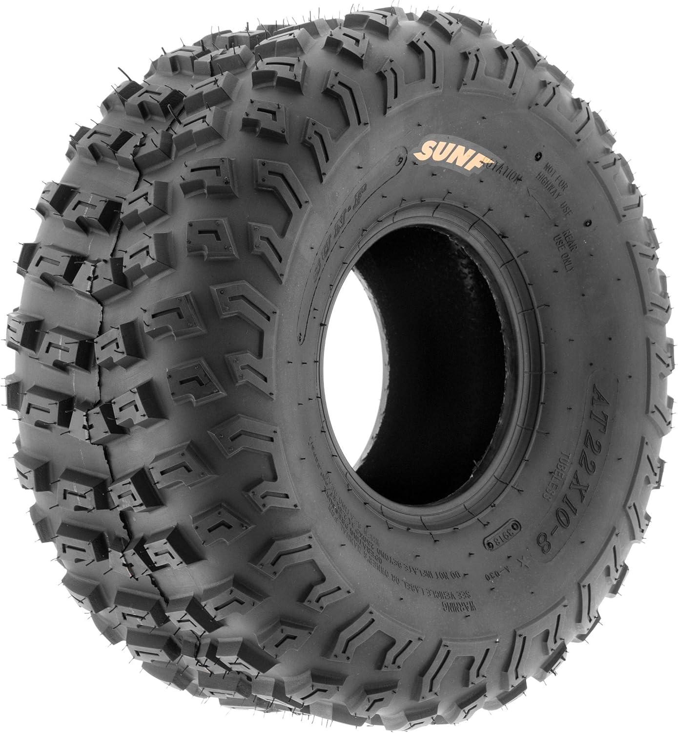 imageSet of 2 SunF 22x108 22x10x8 ATV UTV AT Knobby Race Replacement 6 PR Tubeless Tire A030