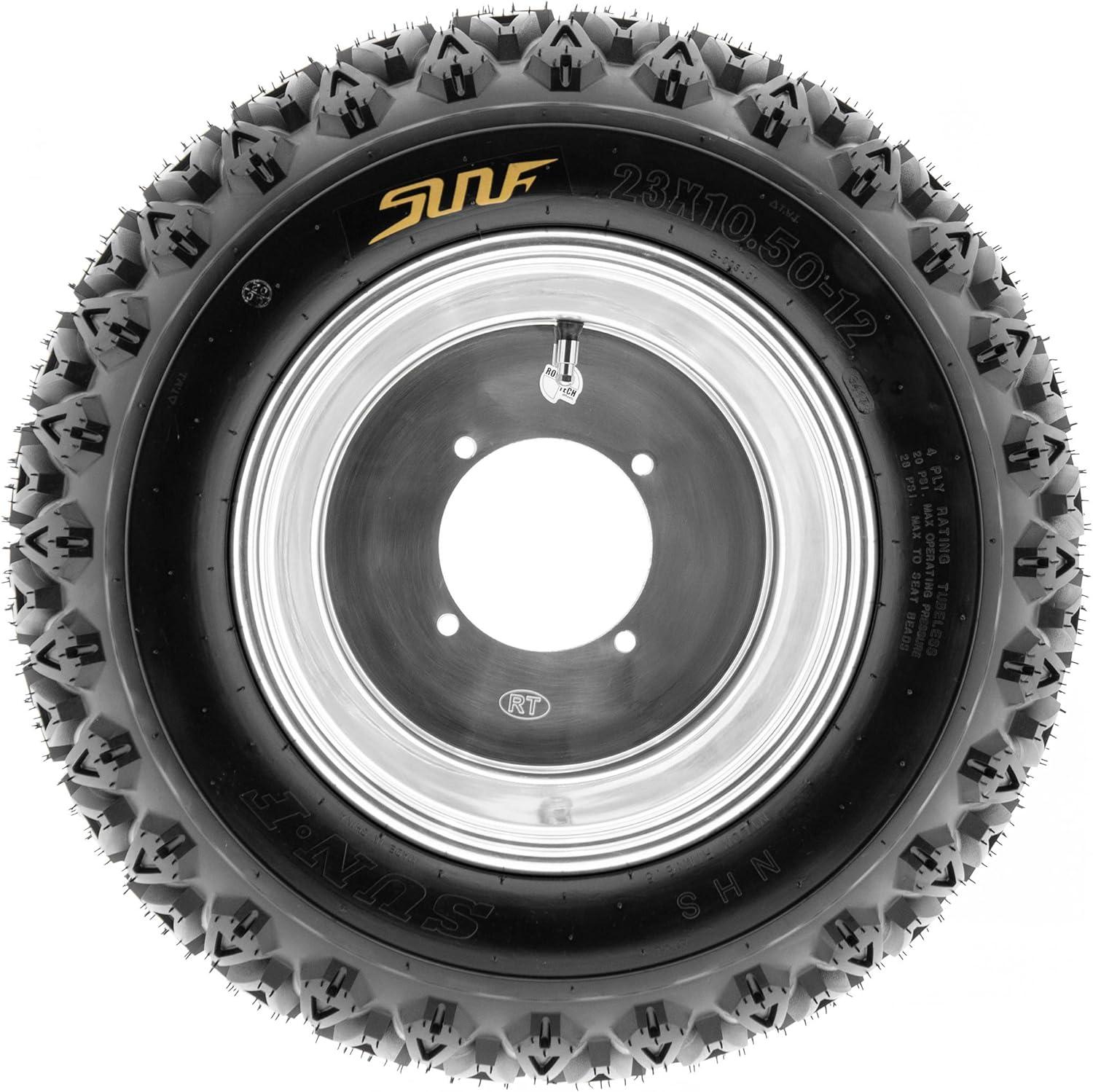 imageSet of 2 SunF 23x10514 23x105x14 ATV UTV Tires 4 Ply Golf Cart Lawn Mower Quad G003  Rims NOT included 