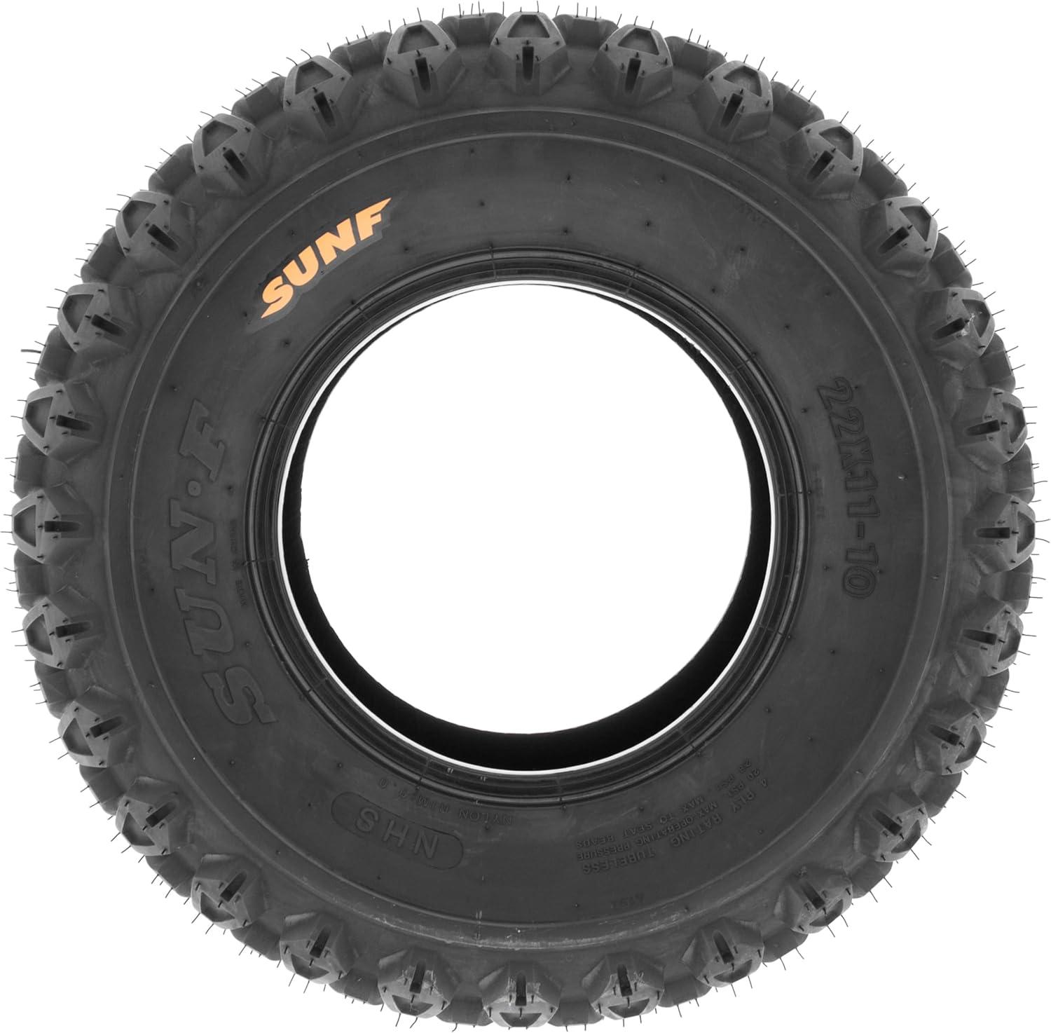 imageSet of 2 SunF 25x10512 25x105x12 ATV UTV Tires 4 Ply Golf Cart Lawn Mower Quad G003  Rims NOT included 