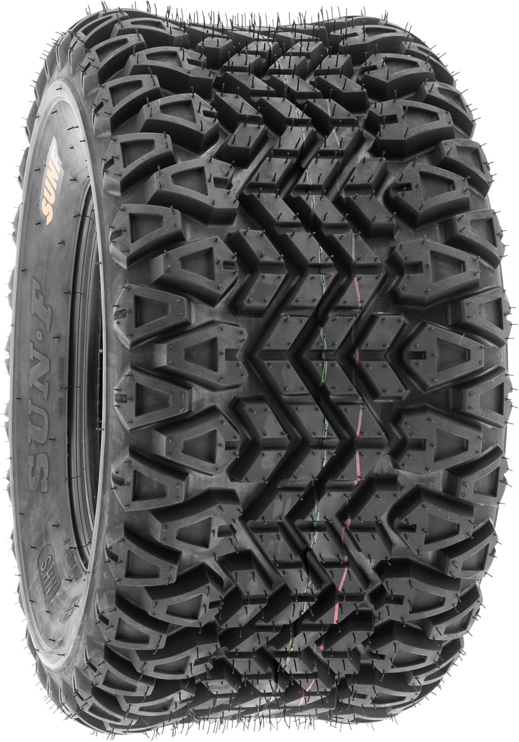 imageSet of 2 SunF 25x10512 25x105x12 ATV UTV Tires 4 Ply Golf Cart Lawn Mower Quad G003  Rims NOT included 