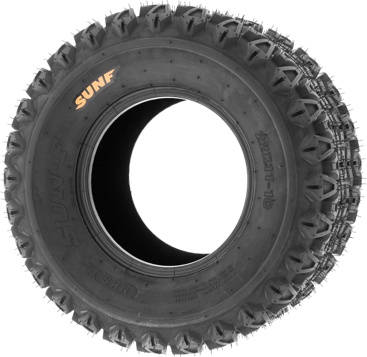 imageSet of 2 SunF 25x10512 25x105x12 ATV UTV Tires 4 Ply Golf Cart Lawn Mower Quad G003  Rims NOT included 