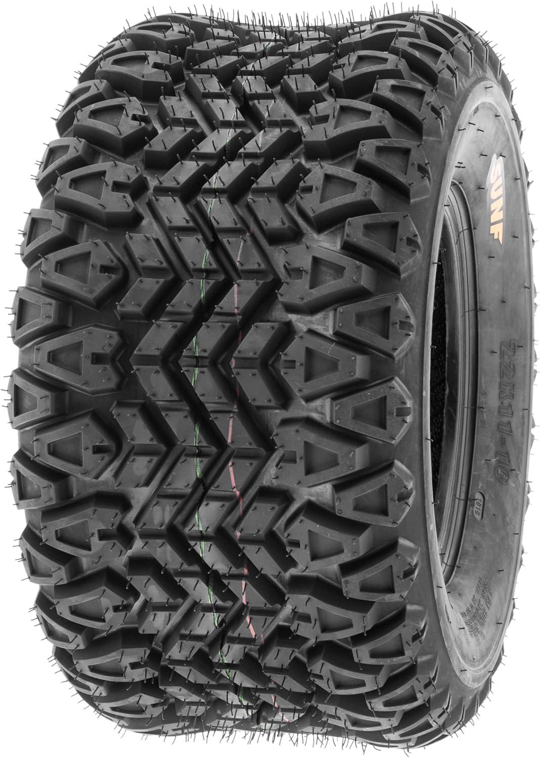 imageSet of 2 SunF 25x10512 25x105x12 ATV UTV Tires 4 Ply Golf Cart Lawn Mower Quad G003  Rims NOT included 