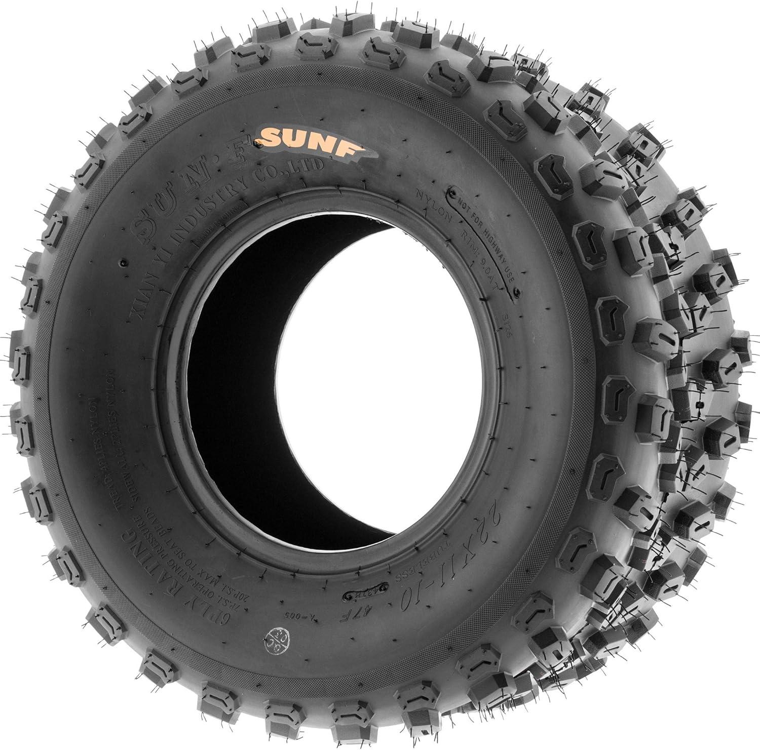 imageSet of 2 SunF A005 ATV UTV OffRoad Tires 18x1059 6PR Knobby Tread for TrailXCSport22x1110