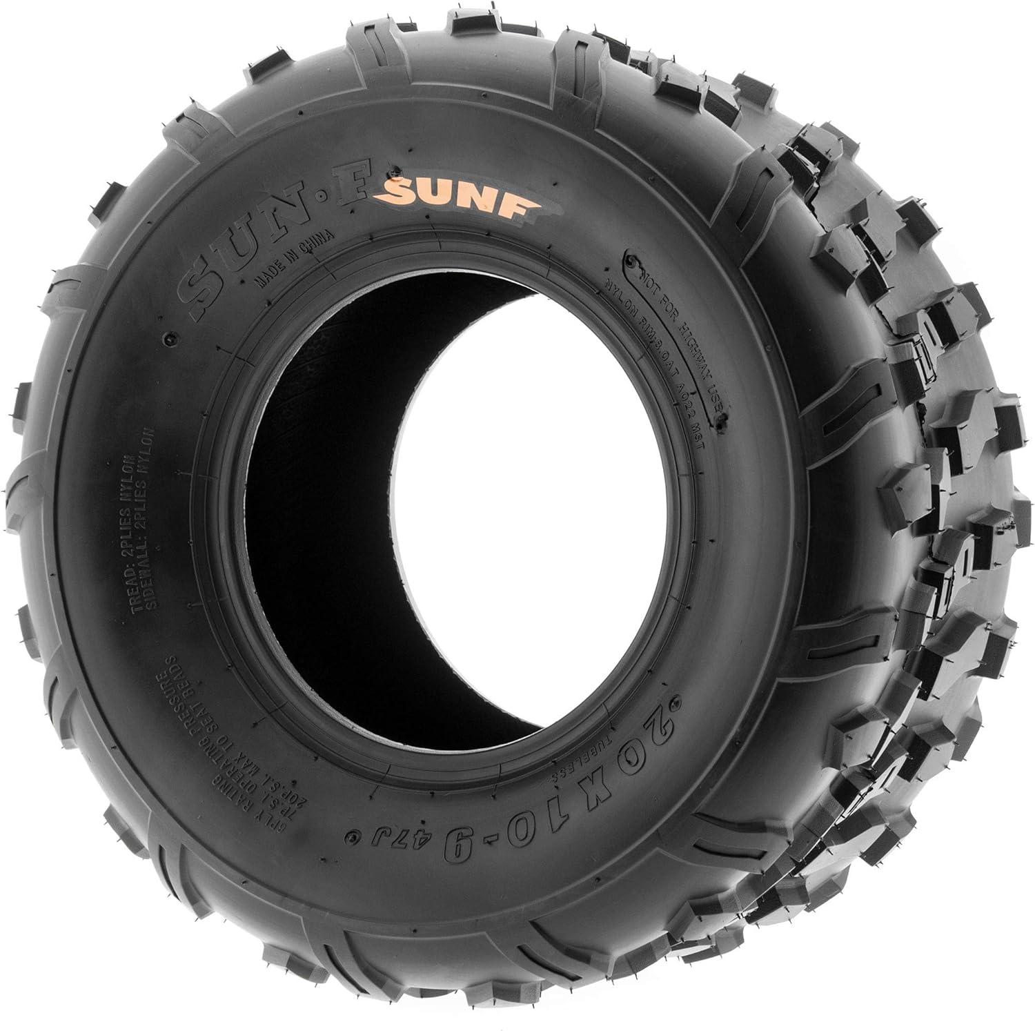 imageSet of 2 SunF A022 20x109 ATVUTV OffRoad Tires 6PR Knobby Tread