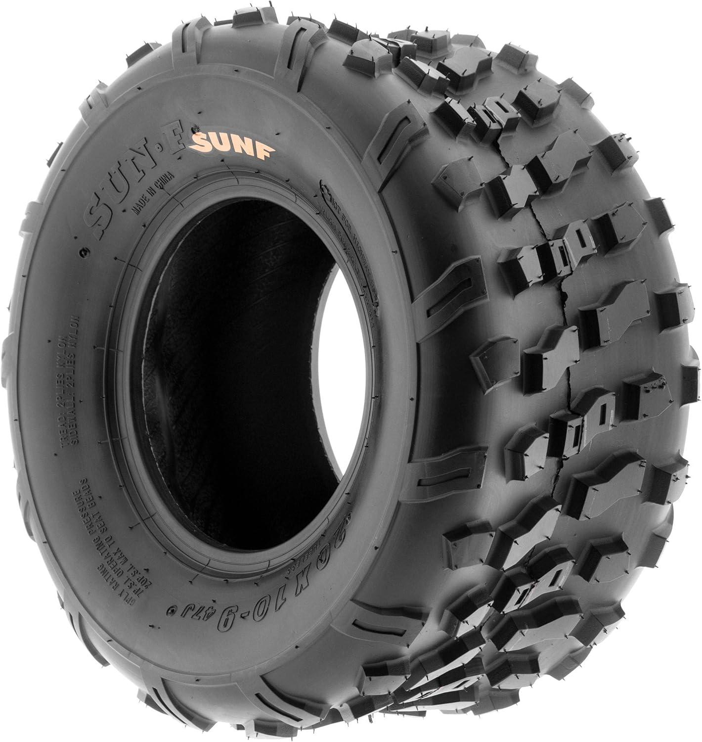 imageSet of 2 SunF A022 20x109 ATVUTV OffRoad Tires 6PR Knobby Tread
