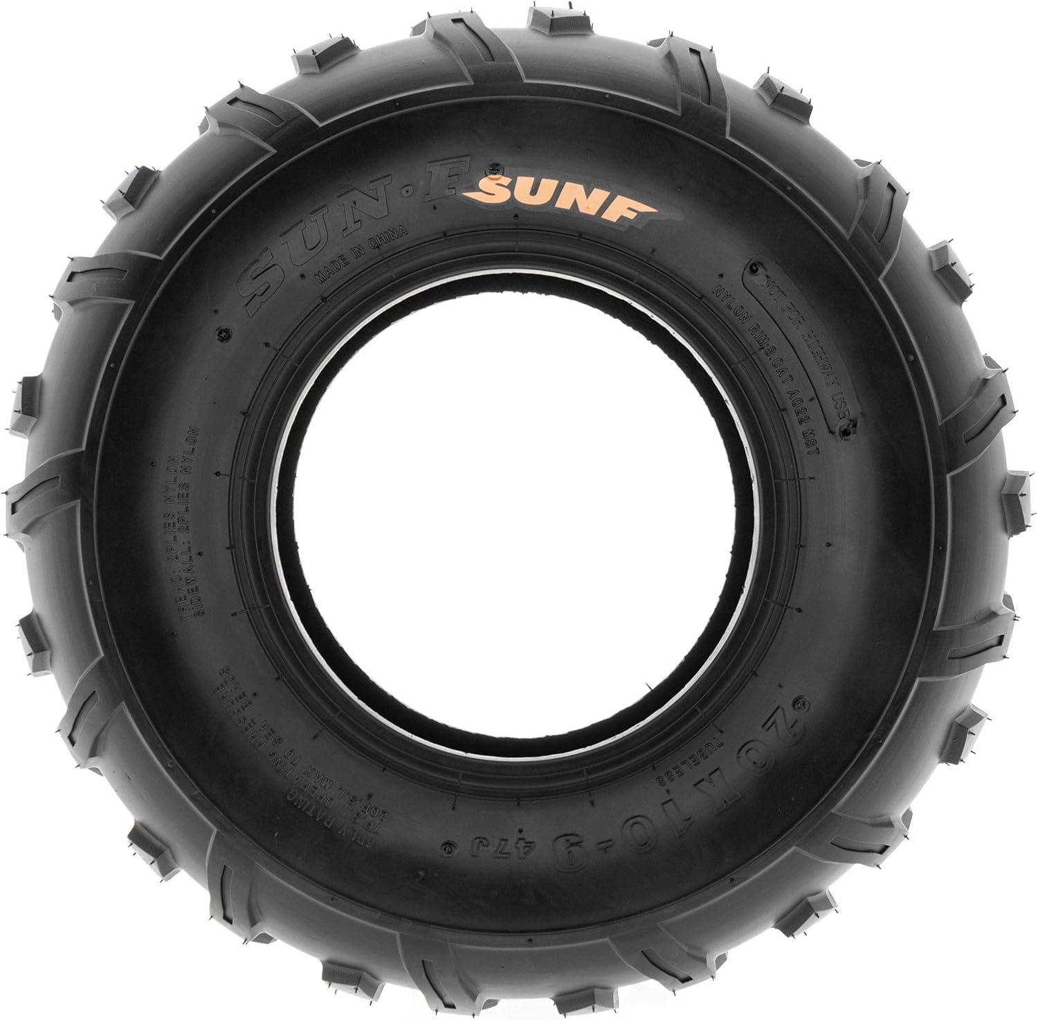imageSet of 2 SunF A022 20x109 ATVUTV OffRoad Tires 6PR Knobby Tread