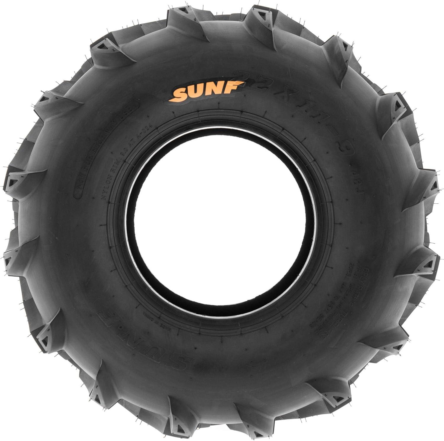 imageSet of 2 SunF A024 22x119 ATV UTV MudTrail Tires 6PR Deep Directional Tread22x119