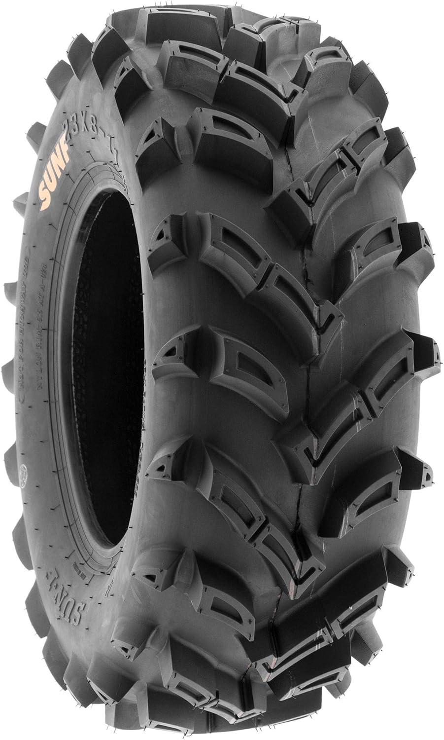 imageSet of 2 SunF A024 23x811 ATV UTV MudTrail Tires 6PR Deep Directional Tread