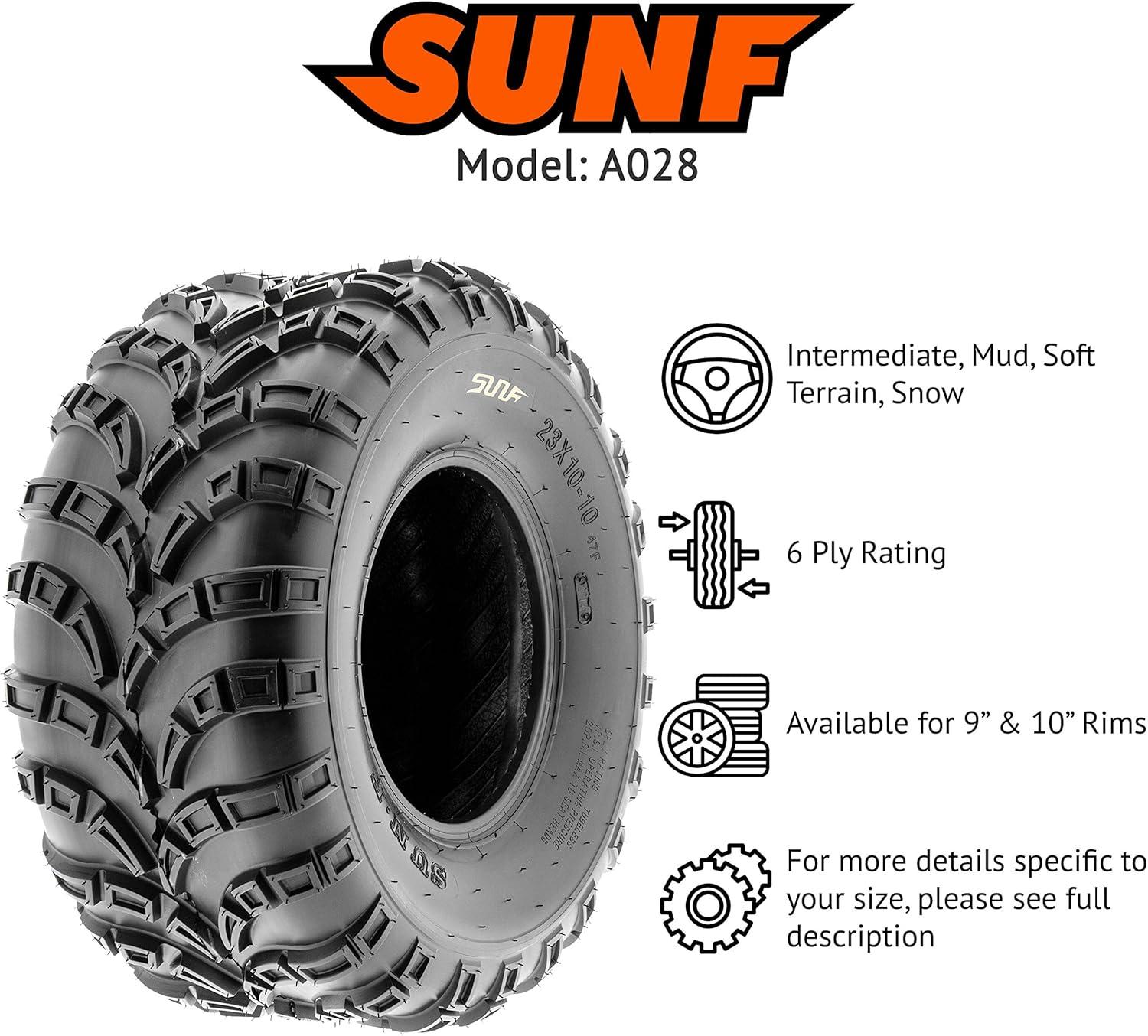 imageSet of 2 SunF A028 OffRoad ampamp Turf ATV UTV Cart Tires 22x1010 6PR Tubeless22x129