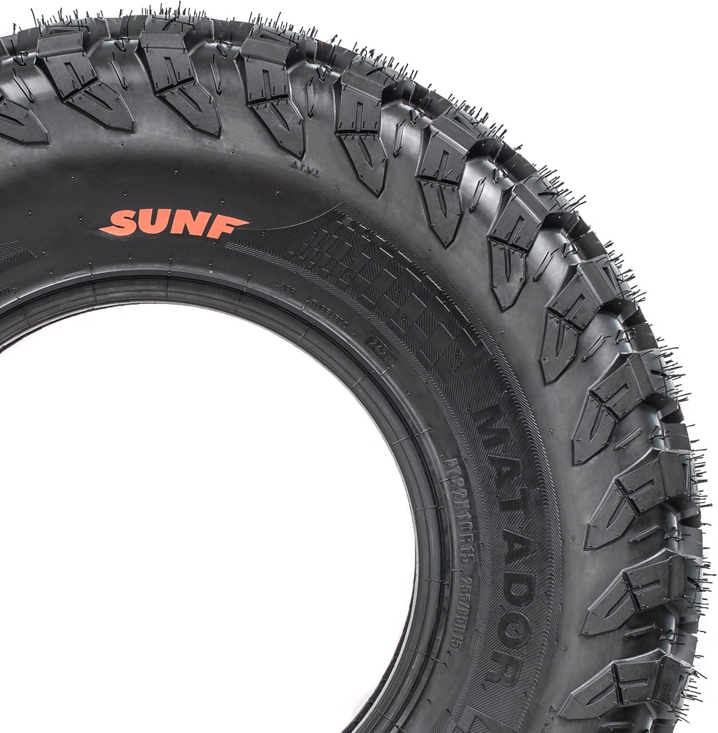 imageSet of 2 SunF A060 UTV AllTerrain Radial Tires 33x10R15 2559015 8 ply Tubeless