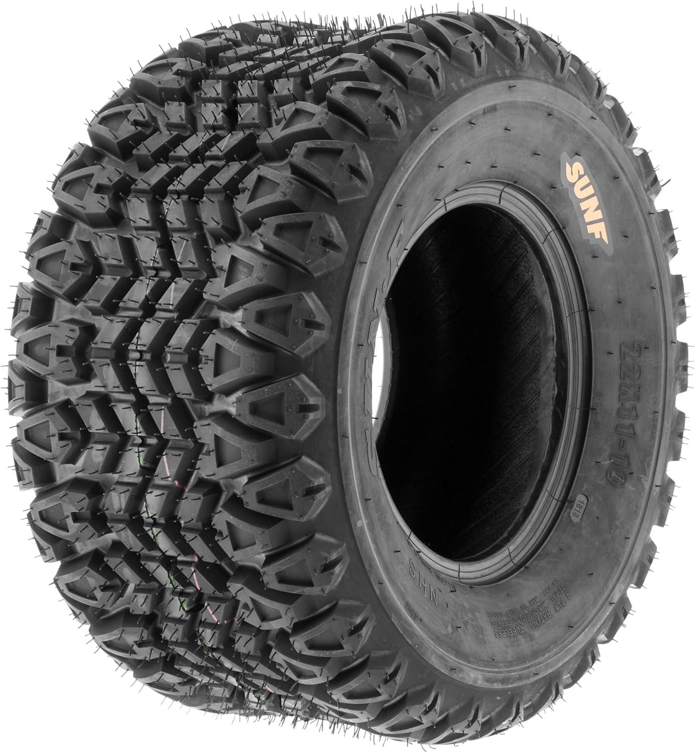 imageSet of 4 SunF 20x108 20x10x8 Golf Cart Lawn Mower Quad 4 Ply 20quot ATV UTV Tires G003  Rims NOT included 