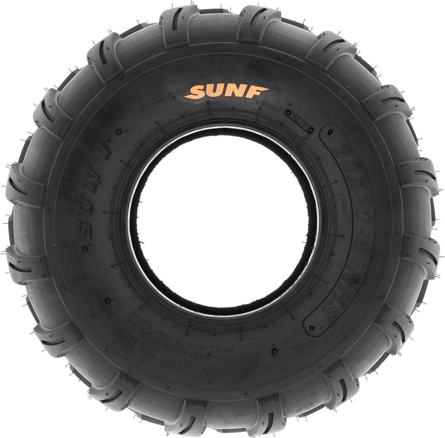 imageSet of 4 SunF A003 OffRoad 18x78 Front ampamp 18x958 Rear ATV UTV LawnMower Tires 6 PR Tubeless20x108 X4