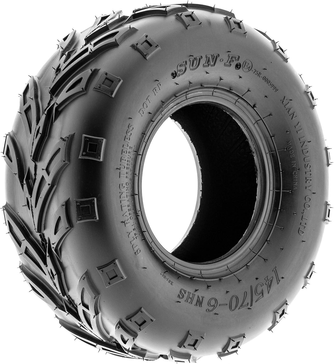 imageSet of 4 SunF A004 GoKart ATV Tires 145706 Front ampamp 145706 Rear all terrain 6 PR Tubeless145706