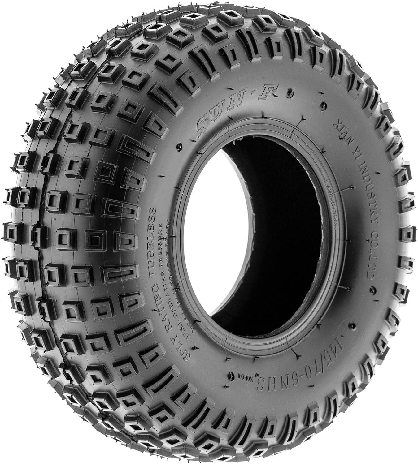 imageSet of 4 SunF A011 XC Sport ATV ampamp Go Karts Knobby Tires 145706 14x66 6 PR Tubeless145706