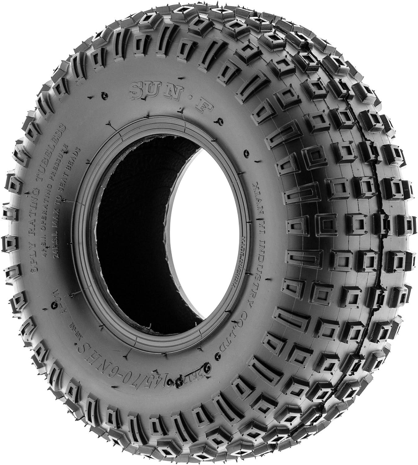 imageSet of 4 SunF A011 XC Sport ATV ampamp Go Karts Knobby Tires 145706 14x66 6 PR Tubeless145706