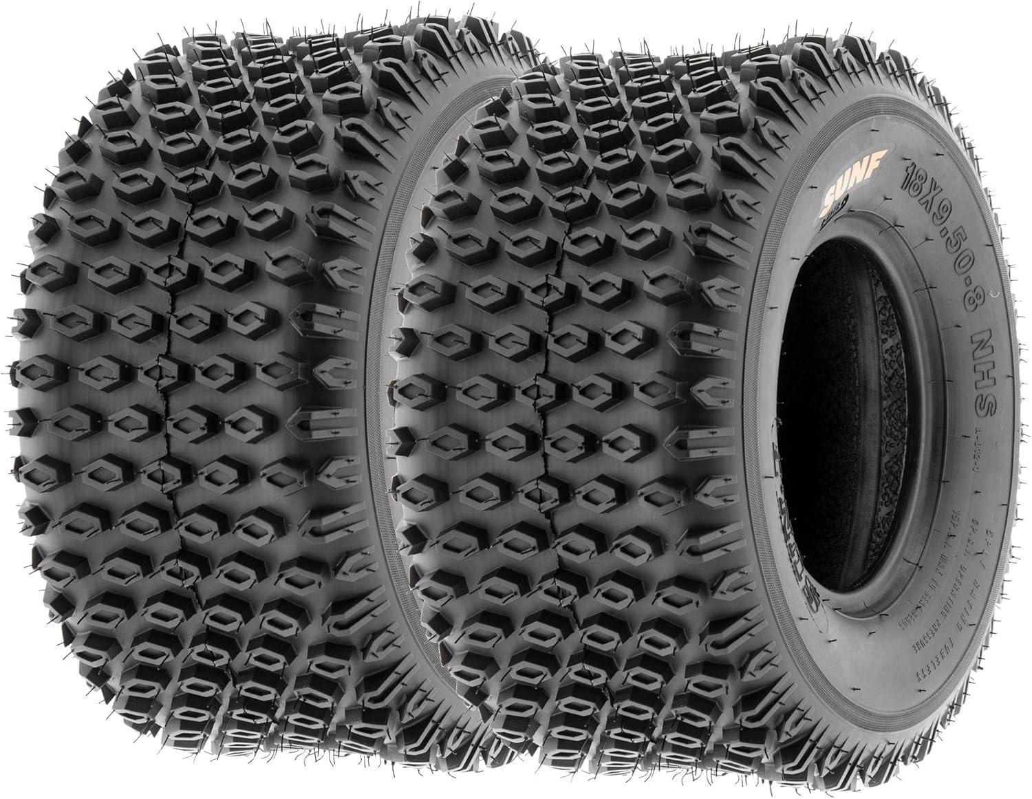 imageSet of 4 SunF A012 XC Knobby 16x87 Front ampamp 16x87 Rear ATV GoKarts Tires all terrain 6 PR Tubeless19x78  18x958
