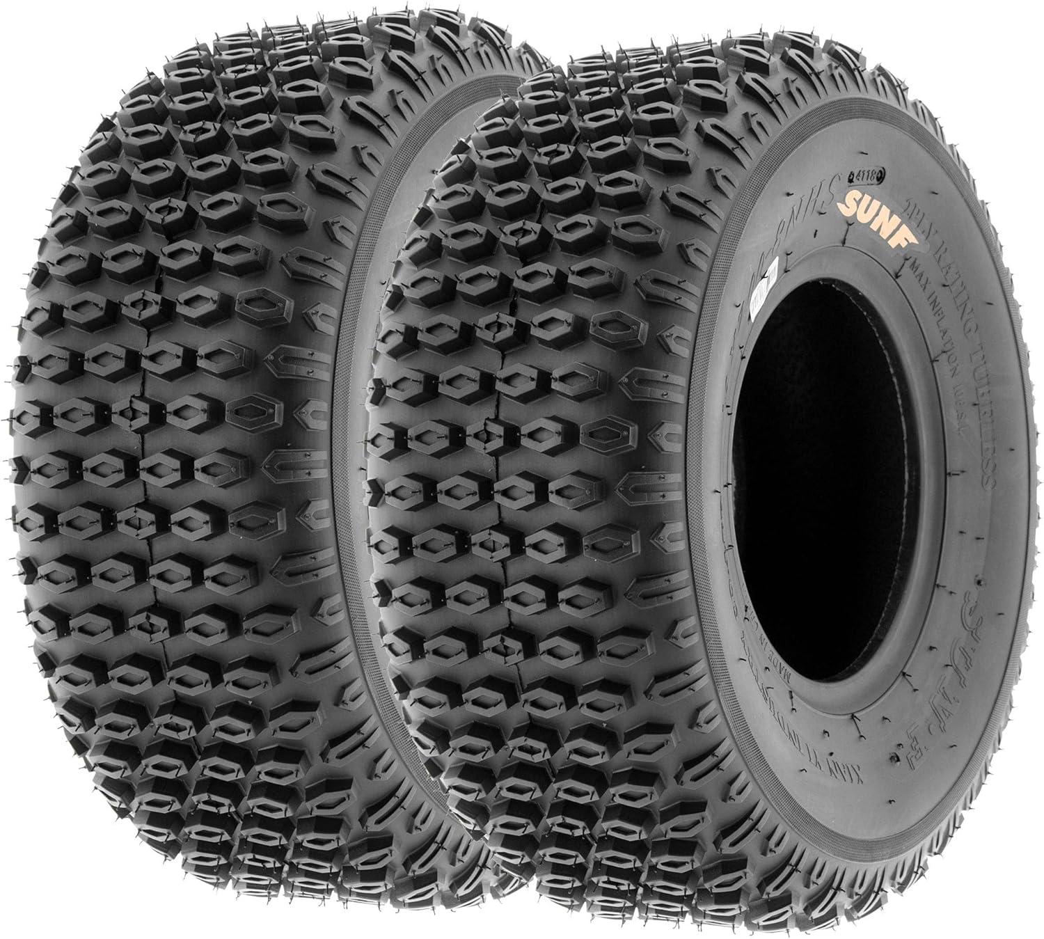 imageSet of 4 SunF A012 XC Knobby 16x87 Front ampamp 16x87 Rear ATV GoKarts Tires all terrain 6 PR Tubeless19x78  18x958