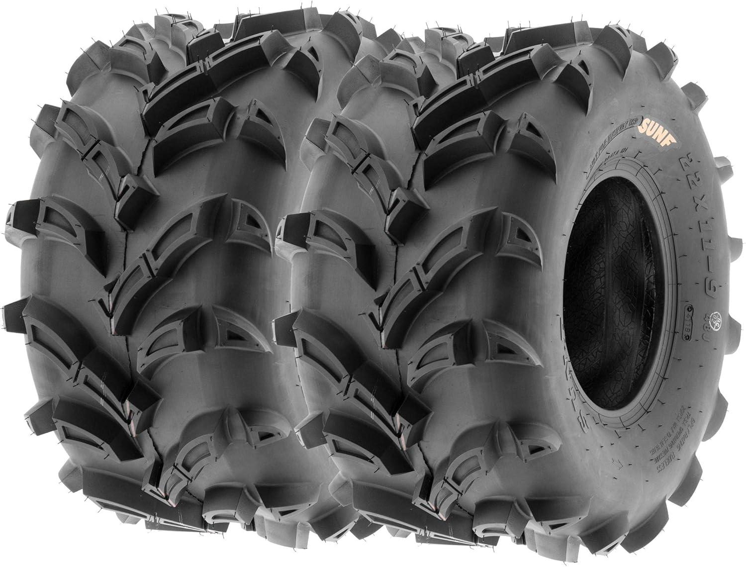 imageSet of 4 SunF A024 ATMudTrail ATV UTV 23x811 Front ampamp 22x119 Rear offroad Tires 6 PR Tubeless23x811  22x119