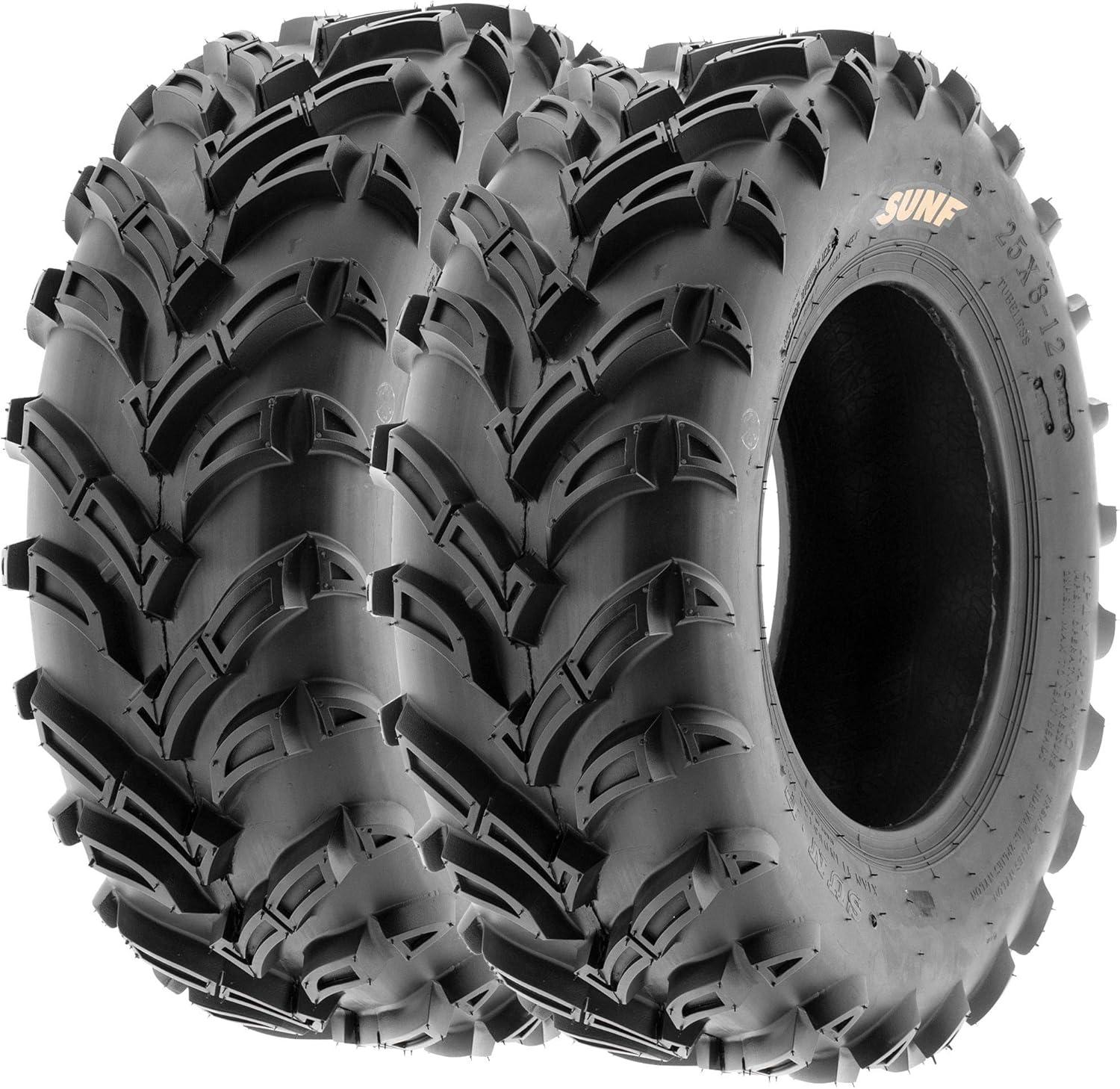 imageSet of 4 SunF A024 ATMudTrail ATV UTV 23x811 Front ampamp 22x119 Rear offroad Tires 6 PR Tubeless25x812  25x1012