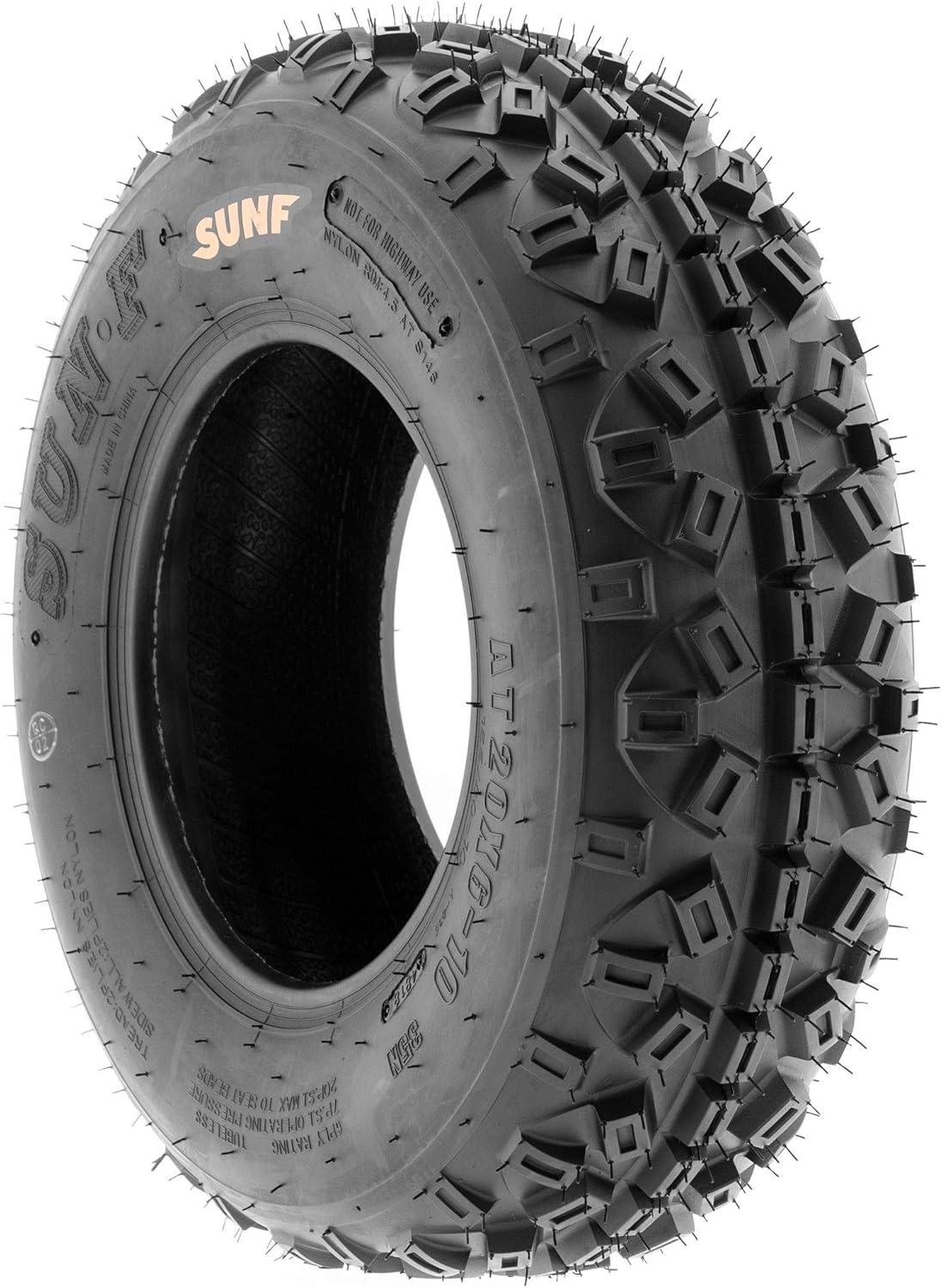 imageSet of 4 SunF A035 XC MX 20x610 Front ampamp 18x108 Rear Sport ATV UTV Knobby Tires 6 PR Tubeless20x610  18x108