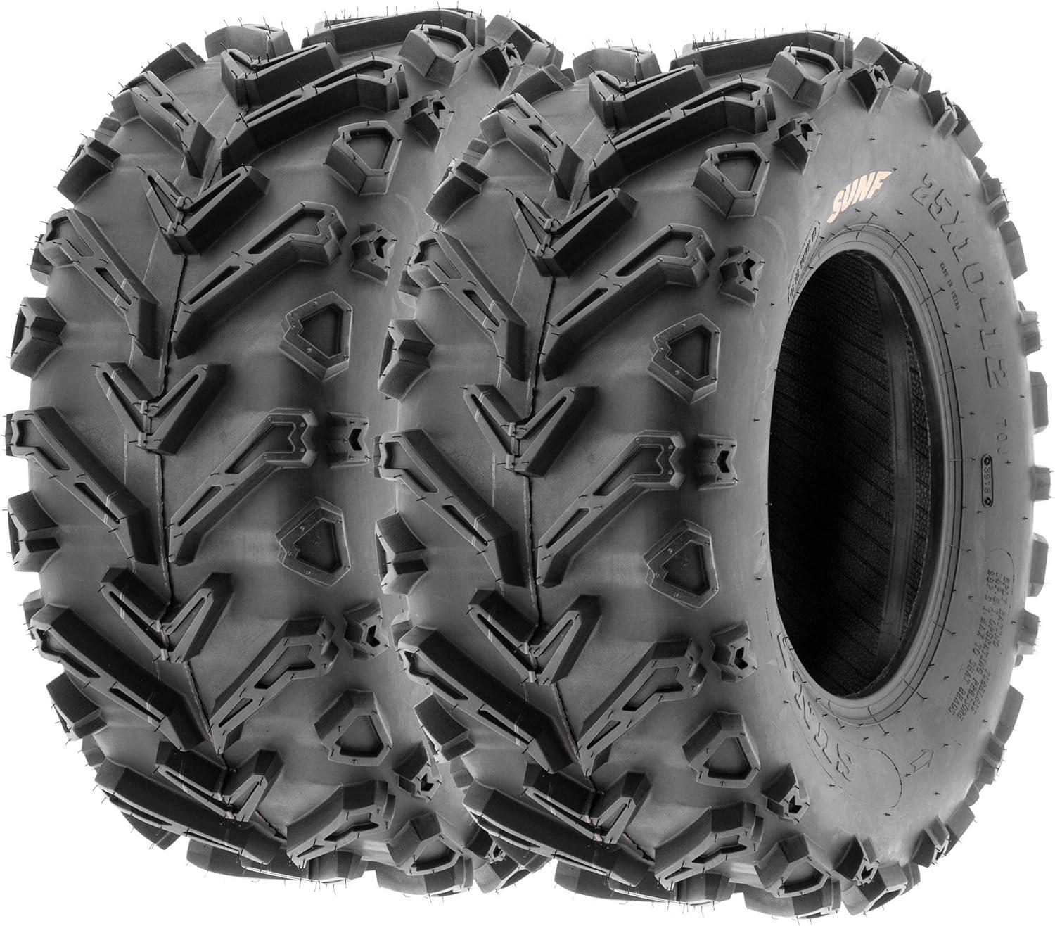 imageSet of 4 SunF A041 Mud ampamp Trail 24x812 Front ampamp 24x1011 Rear ATV UTV off road Tires 6 PR Tubeless24x812  24x1011