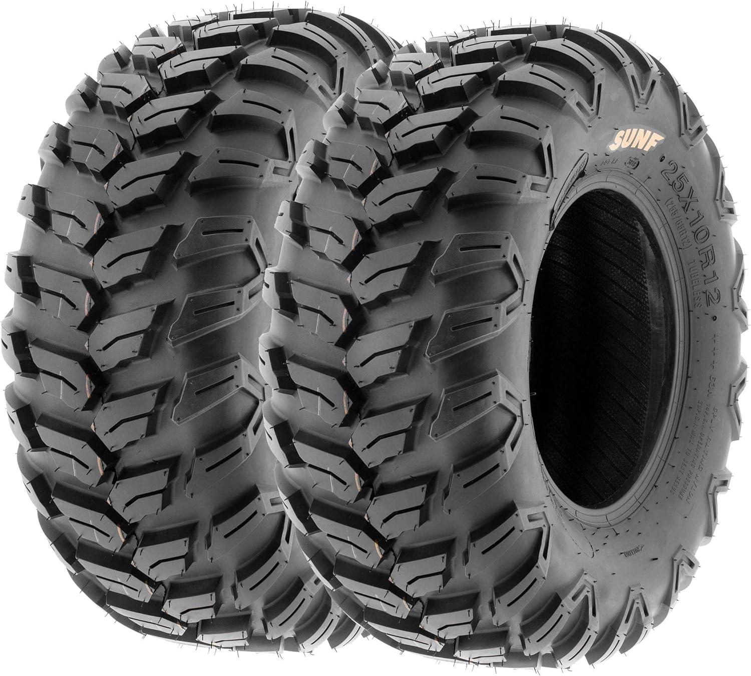 imageSet of 4 SunF A043 XC Racing ATV UTV Radial Sport Tires 26x9R14 Front ampamp 26x11R14 Rear 6PR AllTerrain OffRoad ampamp Track26x9R14  26x11R14
