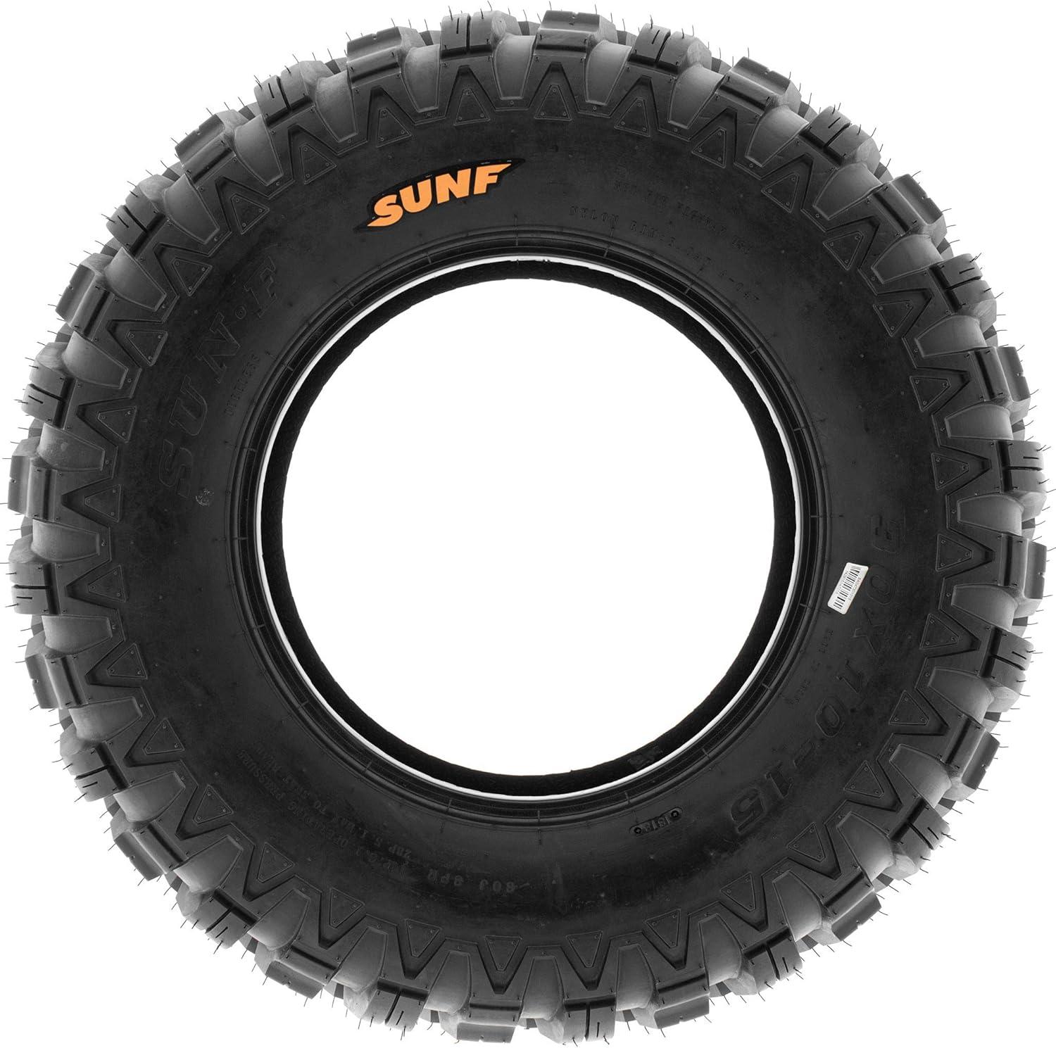 imageSet of 4 SunF A047 XC MX Hardpack UTV SxS Dual Sport Tires 30x1015 8 PR Tubeless all terrain offroad30x1015