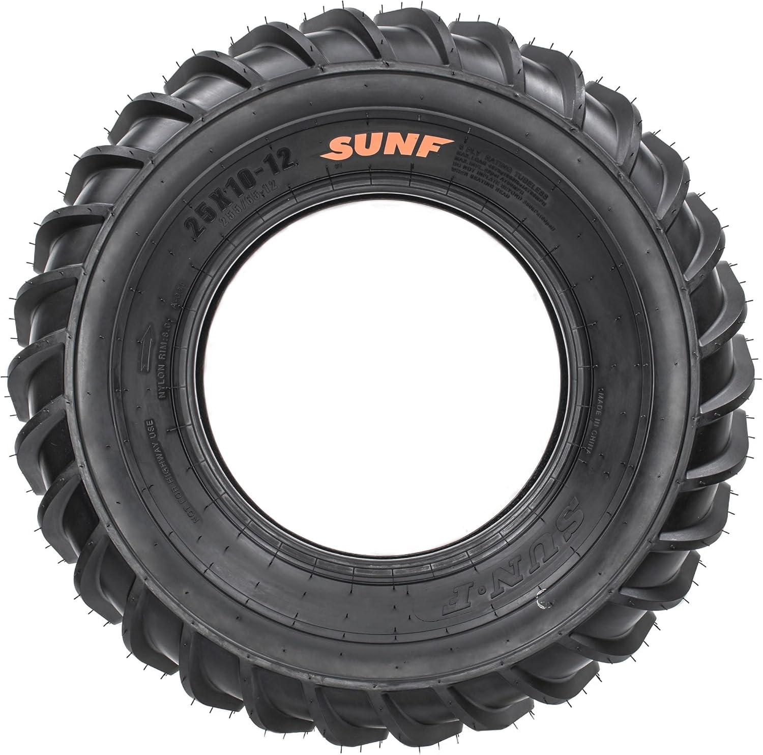 imageSet of 4 SunF ATV UTV Mud Sand Race Tires 25x1012 25x10x12 6PR Tubeless A061