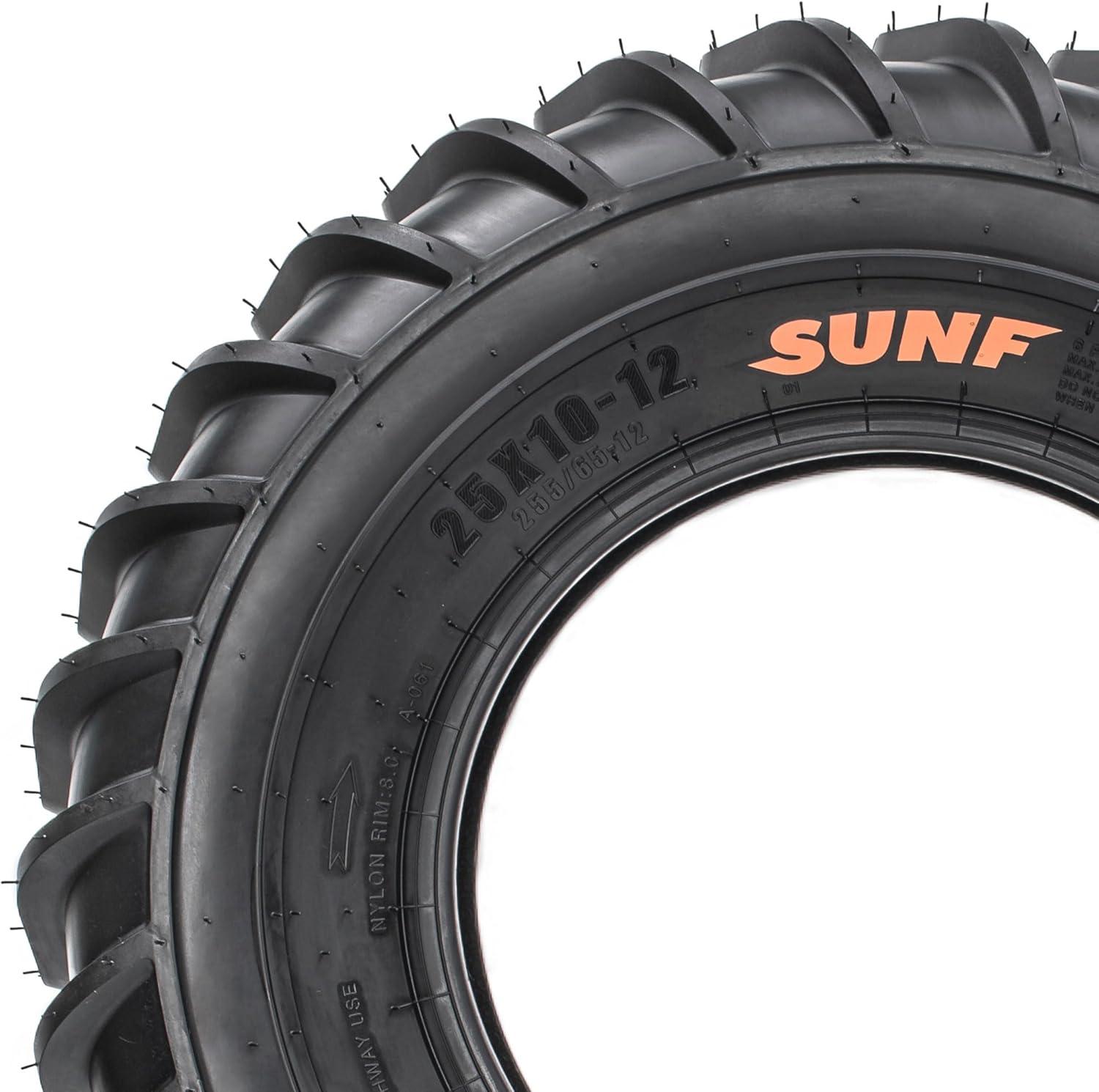 imageSet of 4 SunF ATV UTV Mud Sand Race Tires 25x1012 25x10x12 6PR Tubeless A061