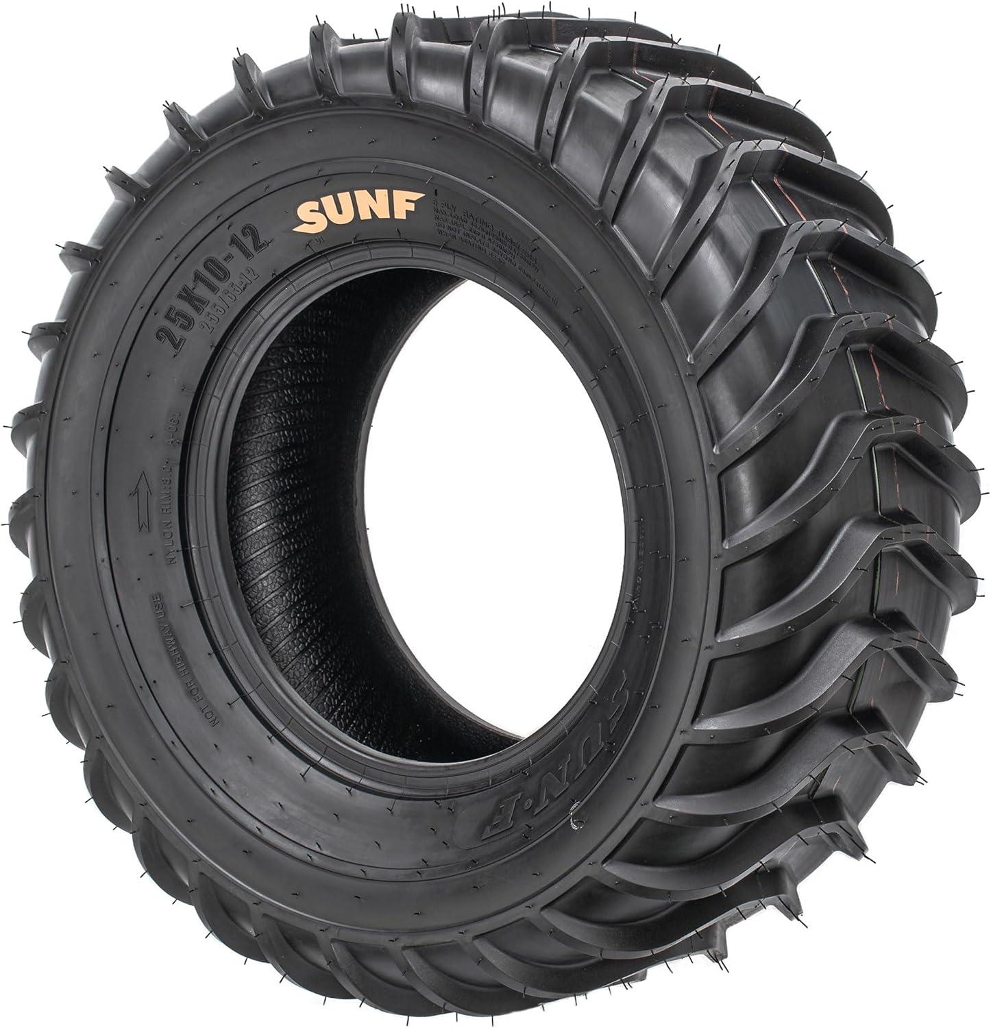imageSet of 4 SunF ATV UTV Mud Sand Race Tires 25x1012 25x10x12 6PR Tubeless A061