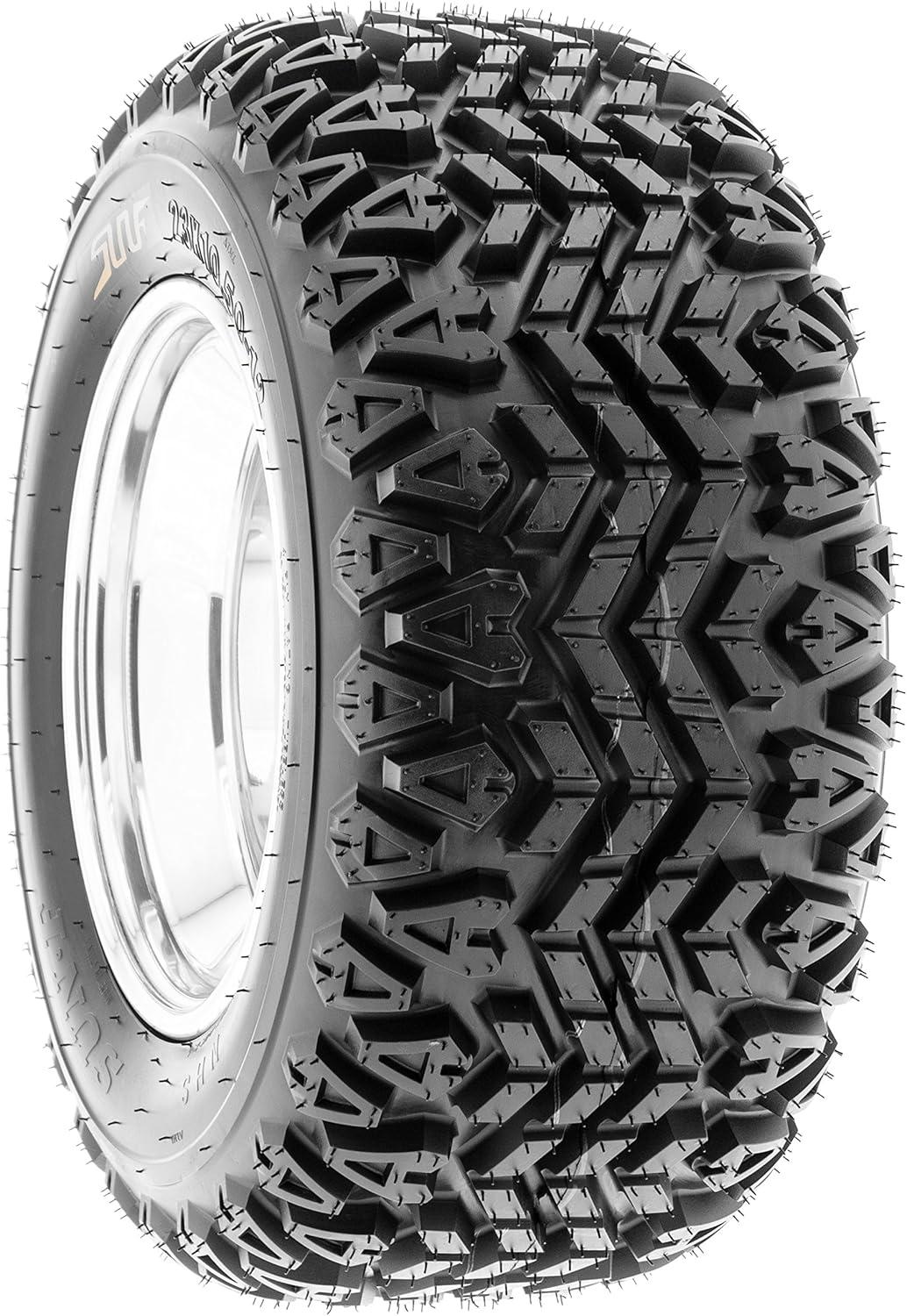 imageSet of 4 SunF G003 allterrain 22x1110 Front ampamp 22x1110 Rear ATV UTV GolfCart Turf Trail Tires 4 Ply Rims NOT included