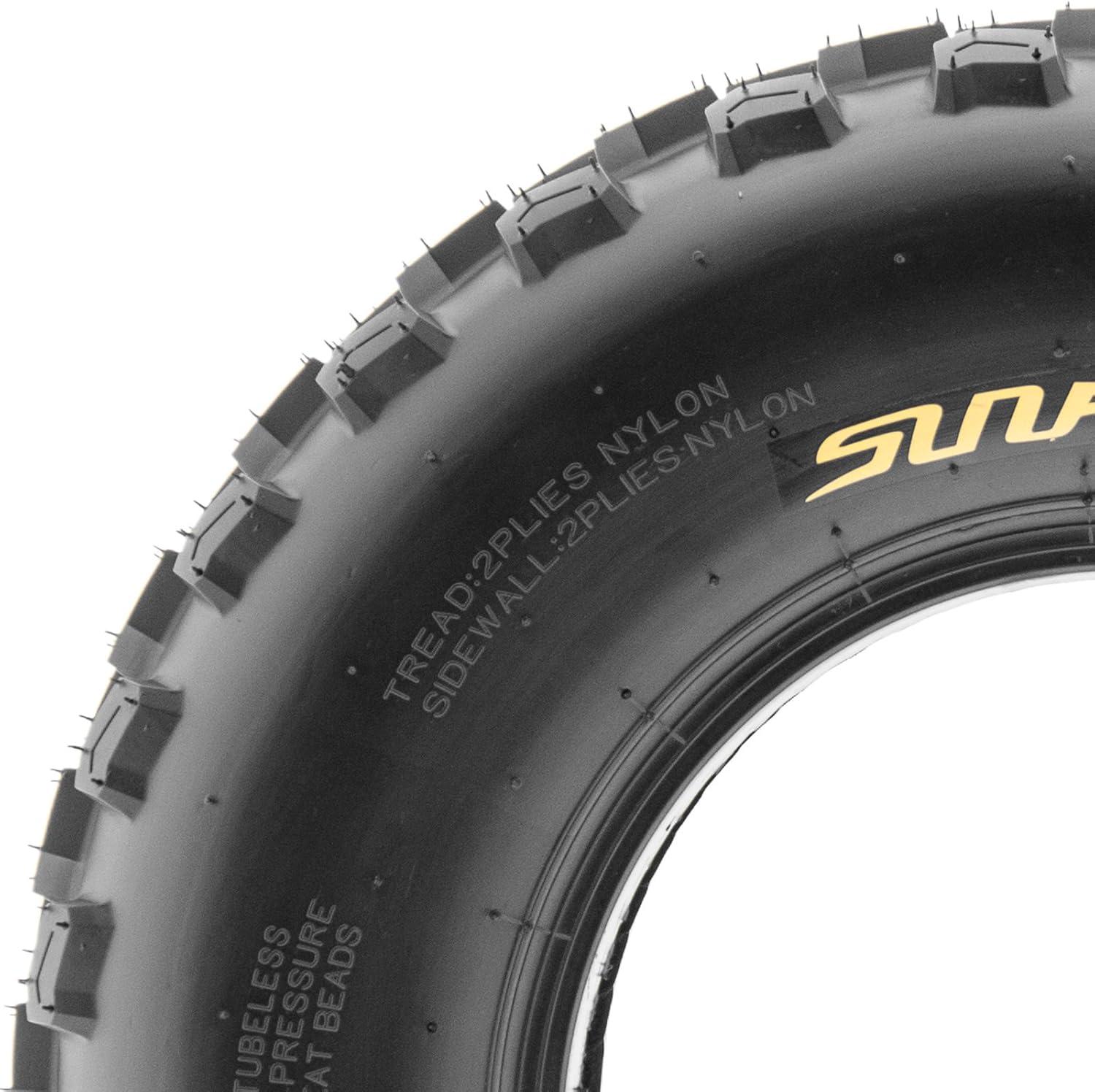imageSet of 4 SunF Sport ATV UTV A017 AT 20x610 Front ampamp A005 XC 18x1059 Rear Knobby Tires 6 PR Tubeless