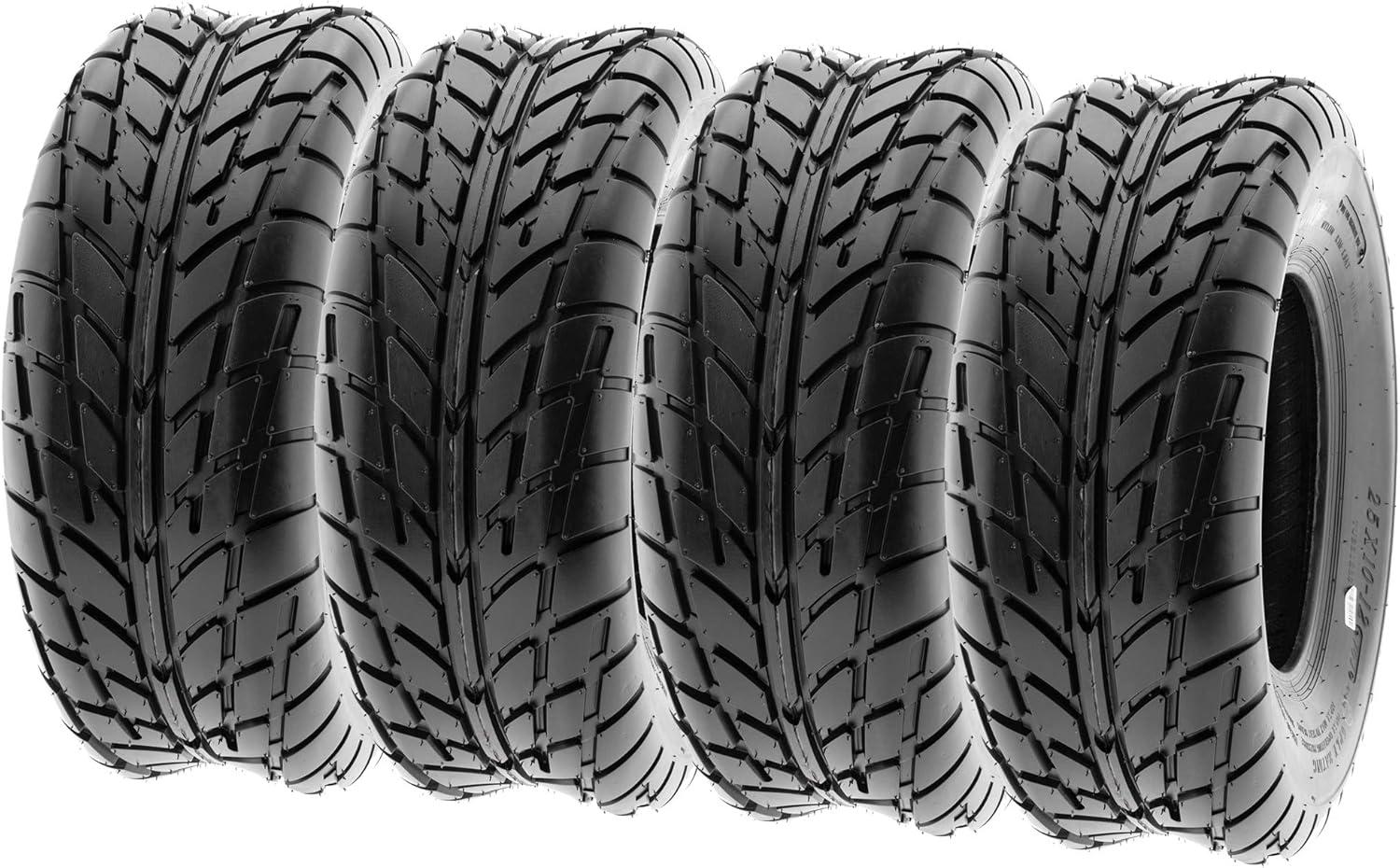imageSet of 6 SunF A021 TT Sport ATV UTV Flat Track Tires 25x1012x2 Front ampamp 25x1110x4 Rear 6 Ply Tubeless