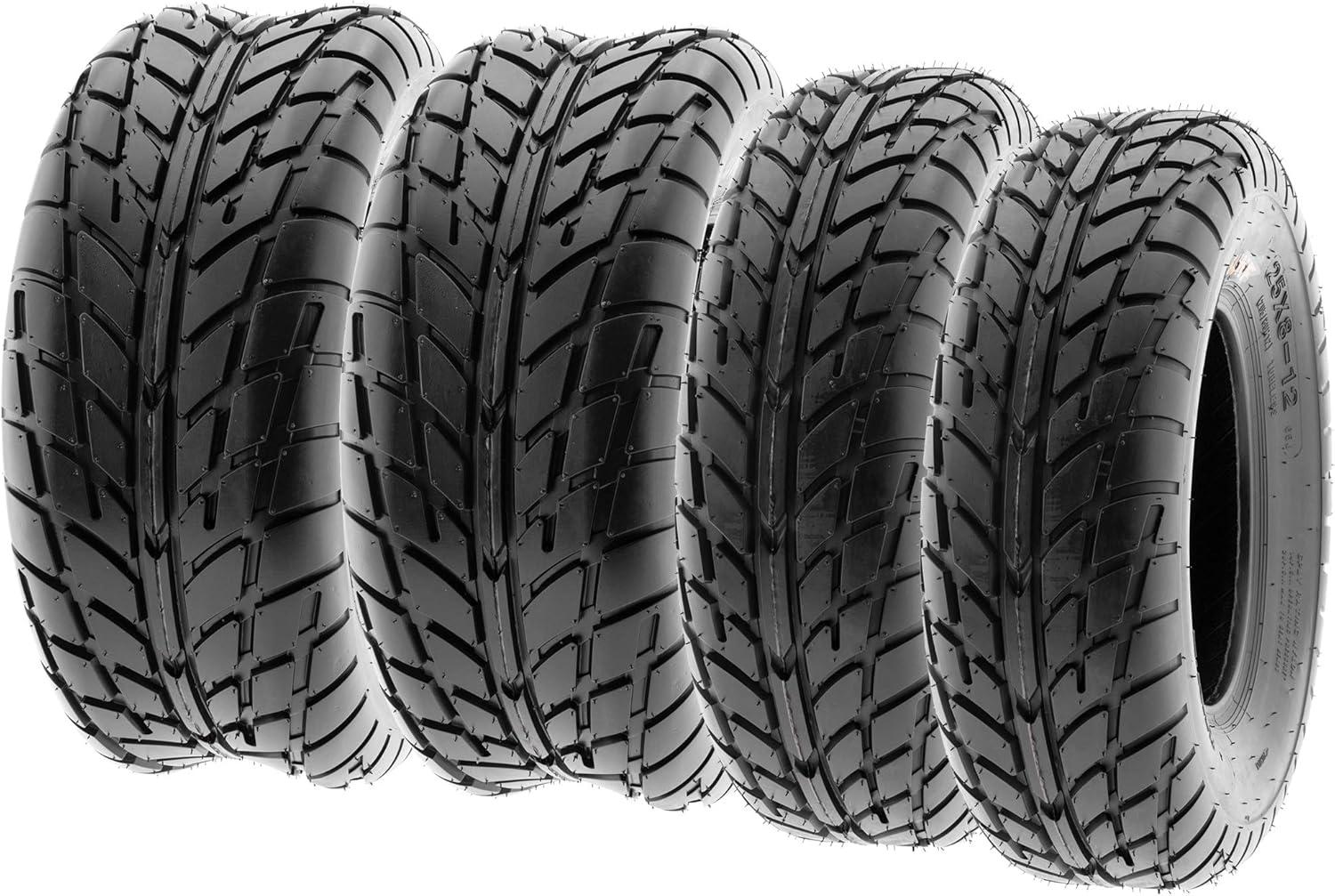 imageSet of 6 SunF A021 TT Sport ATV UTV Flat Track Tires 25x1012x2 Front ampamp 25x1110x4 Rear 6 Ply Tubeless